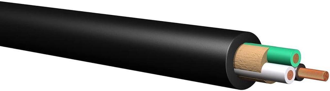 Alt view image 3 of 7 - 75' 10/3 SOOW SO Electric Wire Cord Heavy Duty Portable Power Cable for Indoor, Outdoor, Industrial 10 Gauge 3 Conductor Copper Wire Black