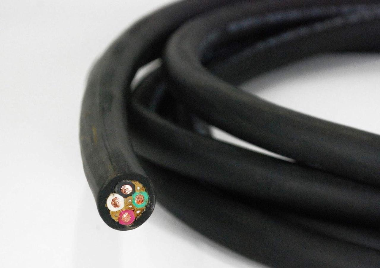 Alt view image 2 of 4 - 50' 12/4 SOOW SO Electric Wire Cord  Heavy Duty Portable Power Cable for Indoor, Outdoor, Industrial  12 Gauge 4 Conductor Copper Wire  Black