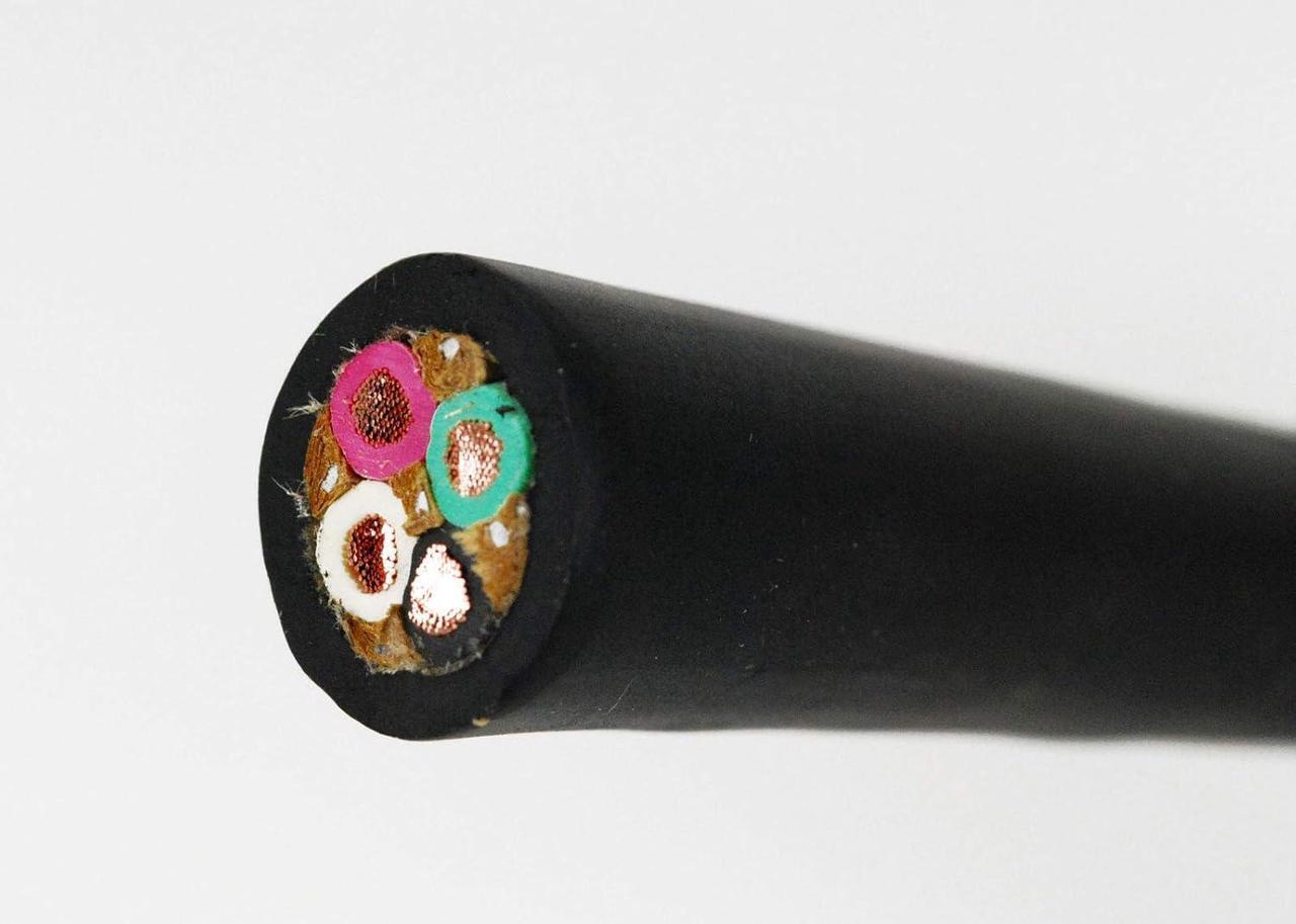 Alt view image 3 of 4 - 50' 12/4 SOOW SO Electric Wire Cord  Heavy Duty Portable Power Cable for Indoor, Outdoor, Industrial  12 Gauge 4 Conductor Copper Wire  Black