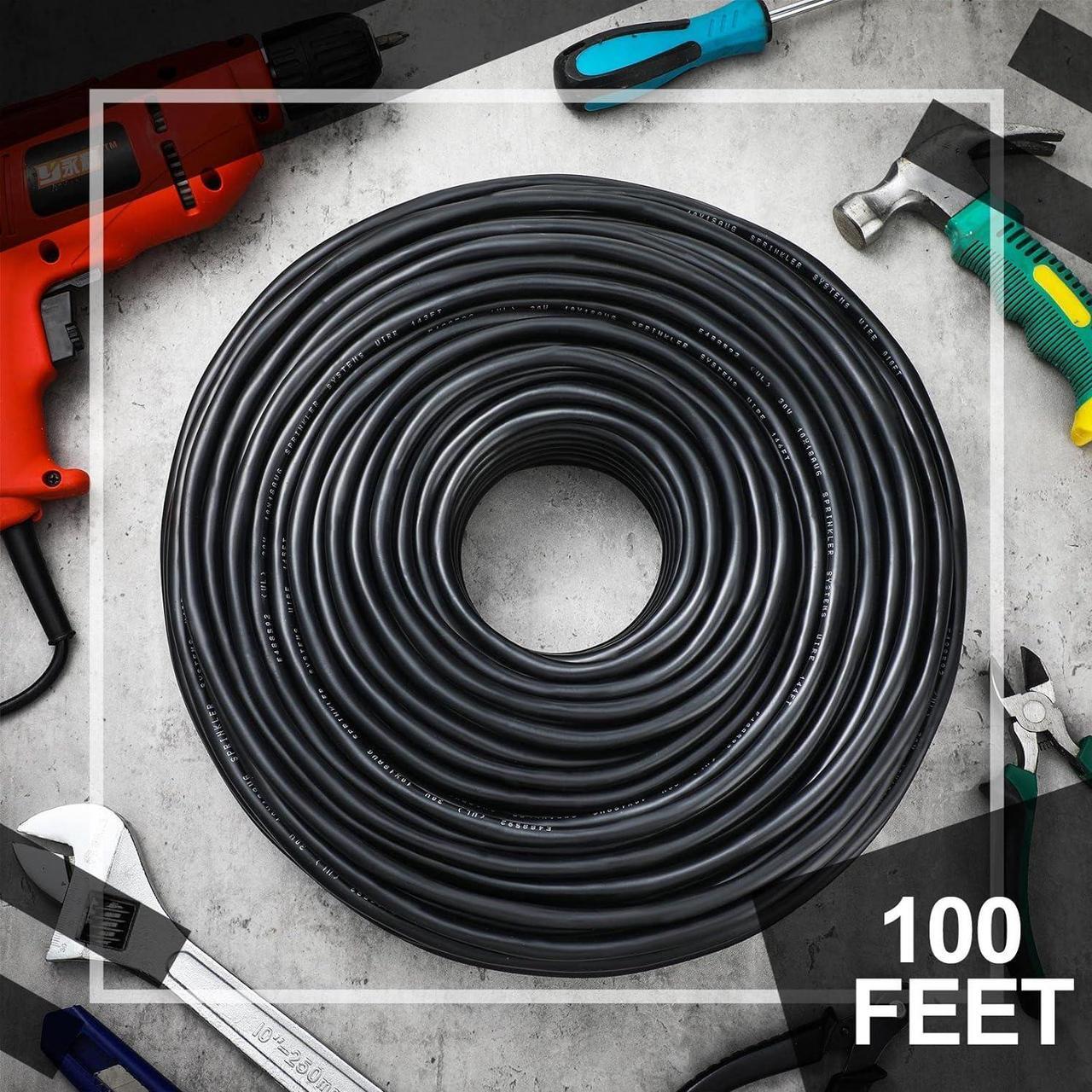 Alt view image 7 of 7 - Solid Sprinkler System Wire, 18 Gauge Irrigation Wire with UV Resistant PVC Jacket Sprinkler Cable for Underground Irrigation System, Field Central Control System, 30V, UL Listed (18/7, 100 Ft)