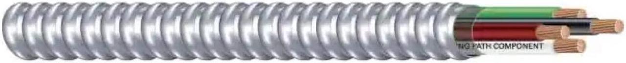 Alt view image 2 of 3 - Southwire 10/3 125 ft Aluminum Armorlite Metal Clad Cable (Silver), Sliver