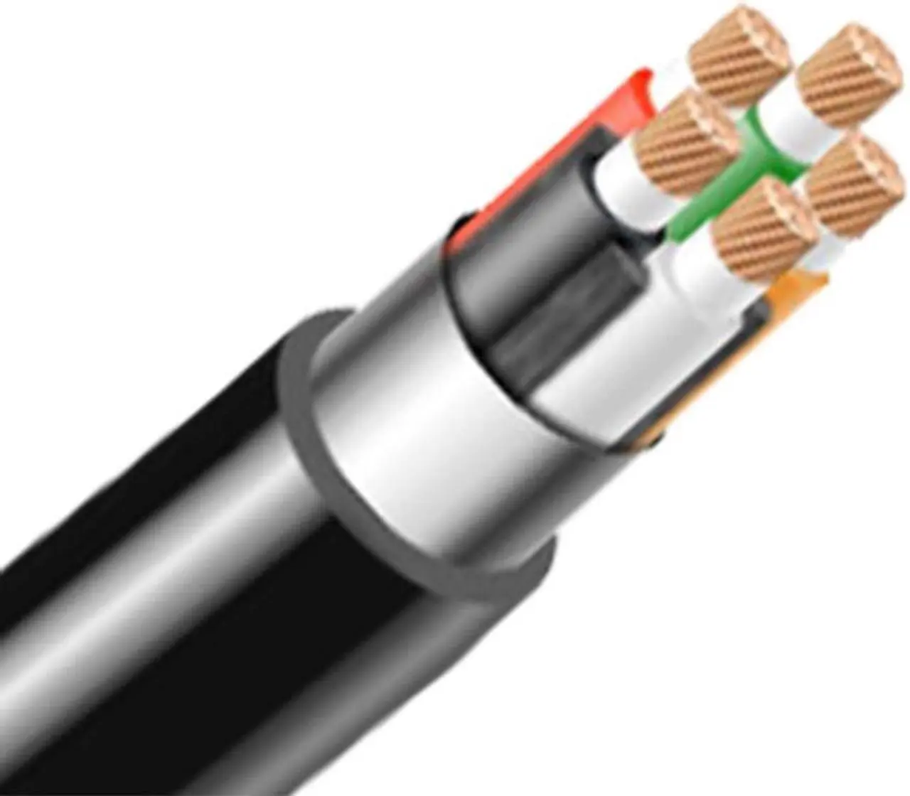 Alt view image 2 of 2 - 12/5 Bulk Cable 50 Foot - SOOW Jacket, 25 Amps, 5 Wire, 600v - Water and Oil Resistant