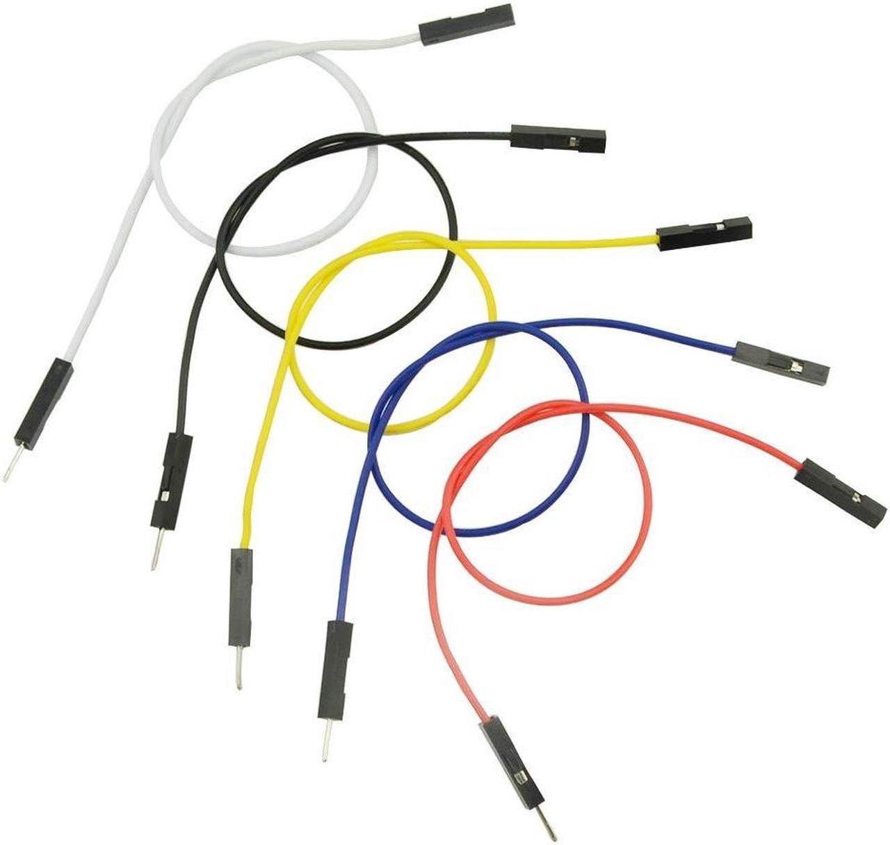 Main image of 150Pcs 5 Colors 1Pin 2.54mm Female to Male Breadboard Jumper Wire PVC Soldering Brushless Motor Double-end Tinning Connector Cable(PCB Jump Circuit Board Cable Wire Set) 200mm