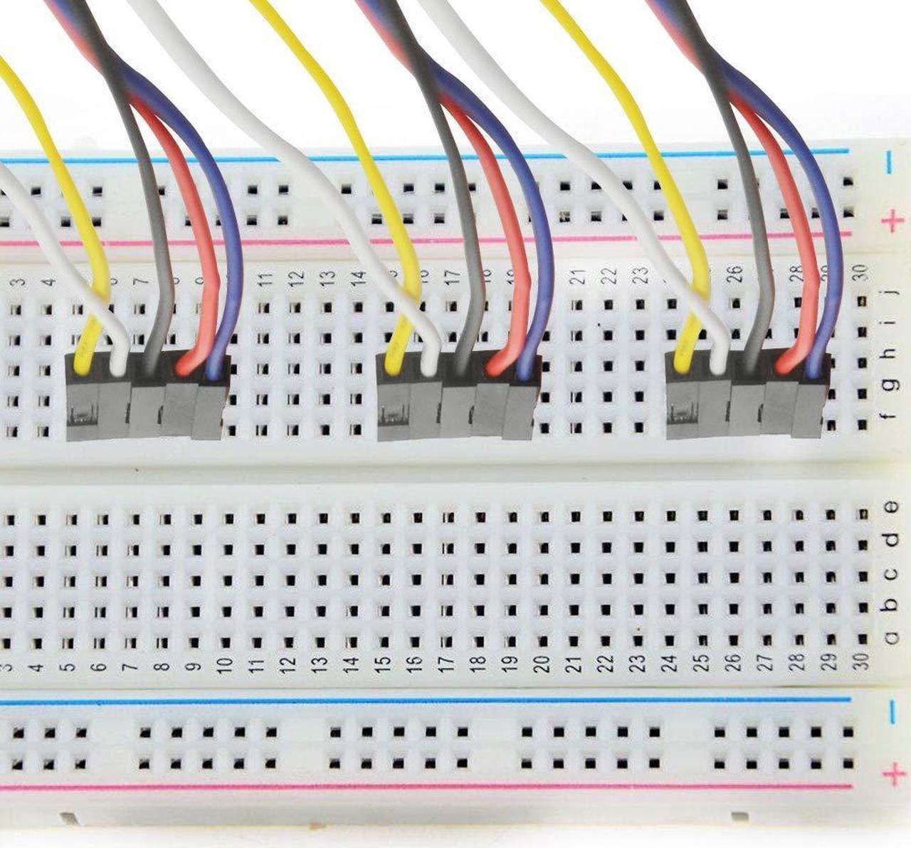 Alt view image 4 of 6 - 150Pcs 5 Colors 1Pin 2.54mm Female to Male Breadboard Jumper Wire PVC Soldering Brushless Motor Double-end Tinning Connector Cable(PCB Jump Circuit Board Cable Wire Set) 200mm