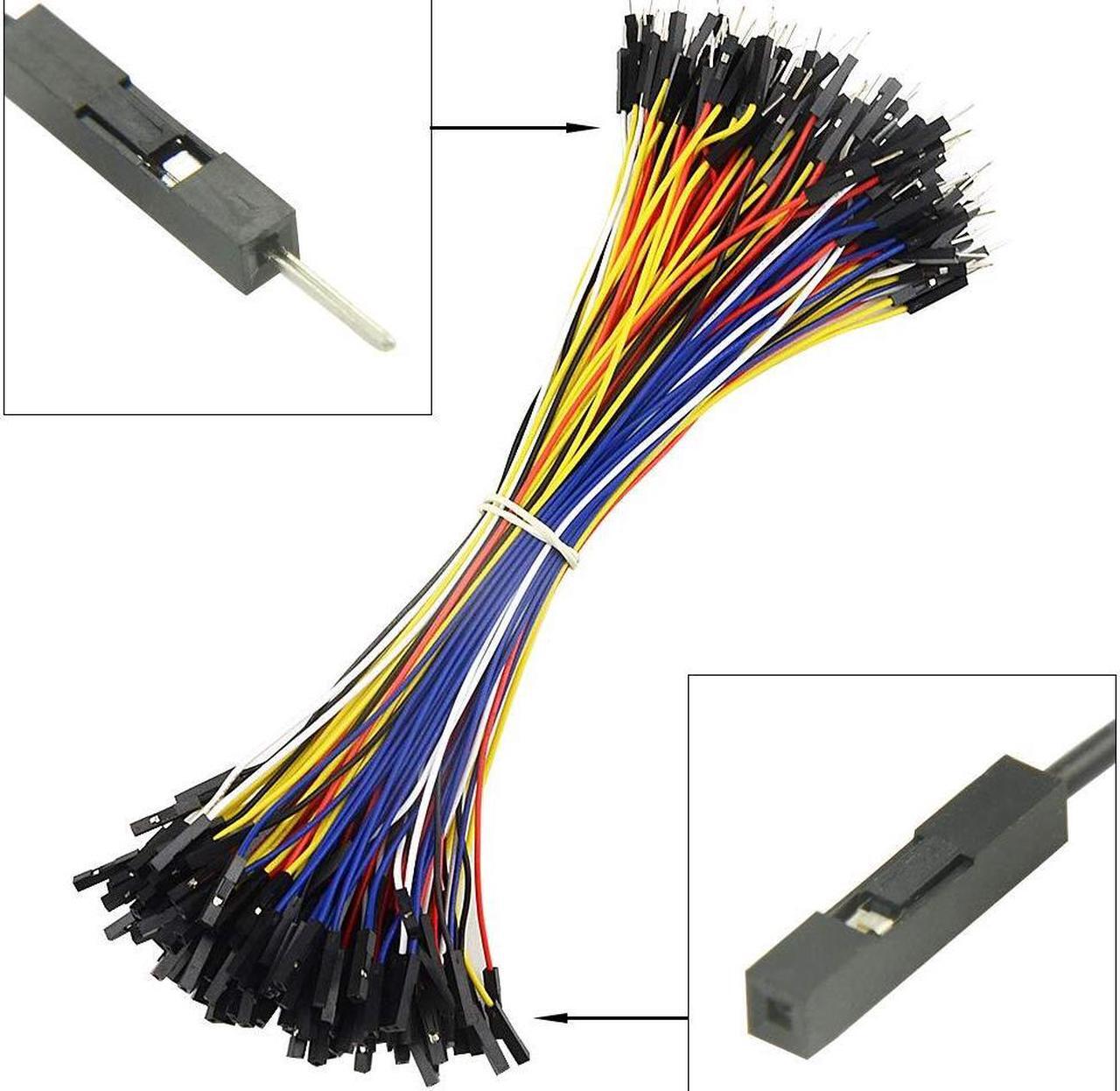 Alt view image 5 of 6 - 150Pcs 5 Colors 1Pin 2.54mm Female to Male Breadboard Jumper Wire PVC Soldering Brushless Motor Double-end Tinning Connector Cable(PCB Jump Circuit Board Cable Wire Set) 200mm