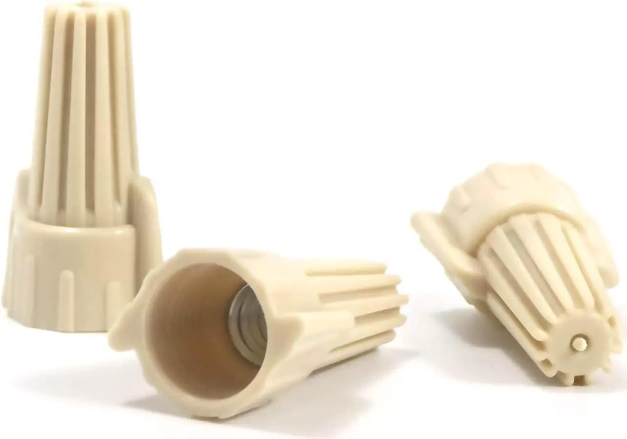 Alt view image 2 of 6 - 100pcs Winged Wire Nuts Connectors,Tan 22-10 AWG Easy Twist-on Electrical Screw Wire Caps (P12 Tan)