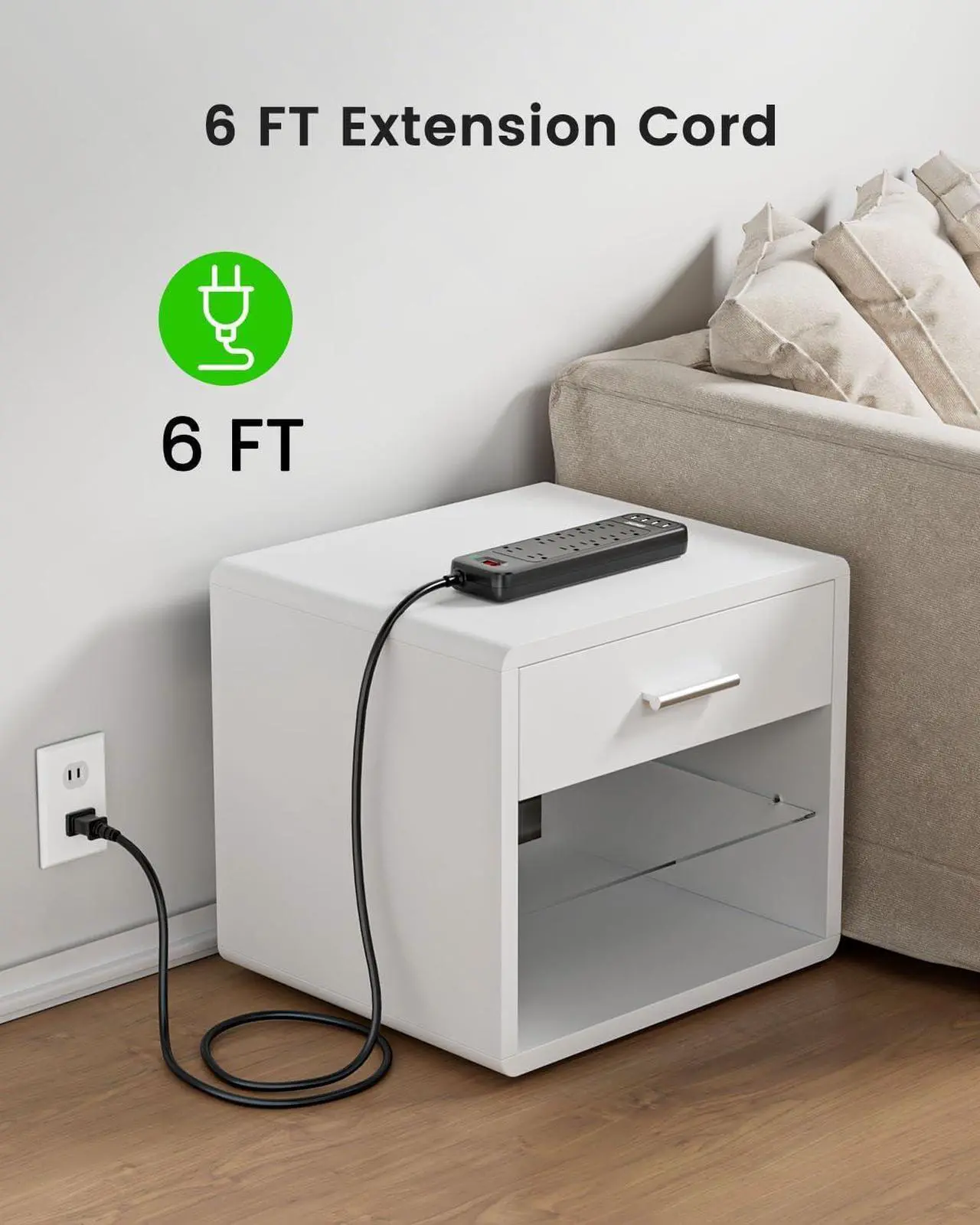 Alt view image 7 of 7 - LENCENT 2 Prong Power Strip, Polarized 3 Prong to 2 Prong Outlet Adapter, 1700J Surge Protector, 6ft Extension Cord, 10 AC Outlets & 4 USB(5V 3.4A Max), Wall Mountable, Ideal for Non-Grounded Outlets