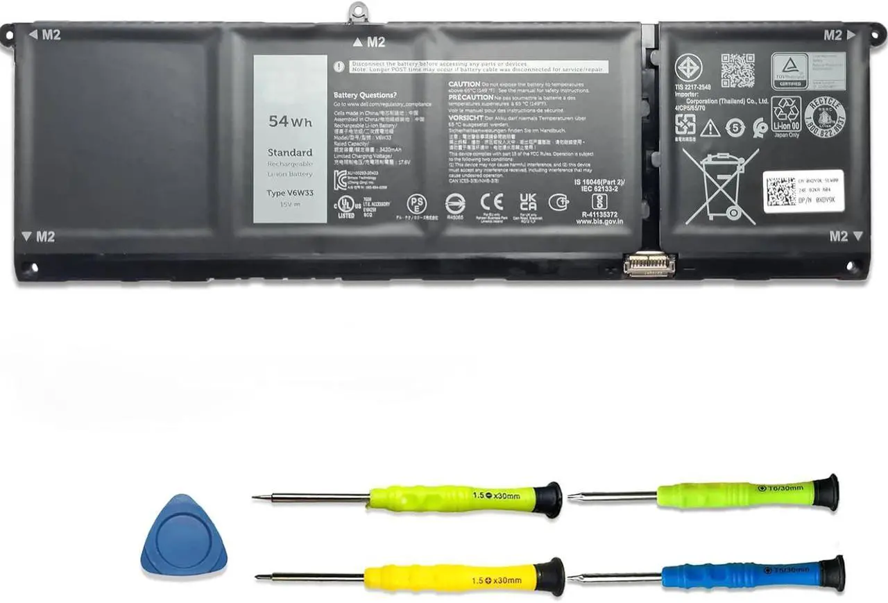 Main image of V6W33 54Wh Laptop Battery Replacement for Dell Inspiron 3510 3511 3515 5310 5410 5418 5510 5515 5518 5625 5630 5635 7430 7435 7420 7425 Latitude 3320 3520 3420 Vostro 3515 3525 5620 Series TN70C G91J0