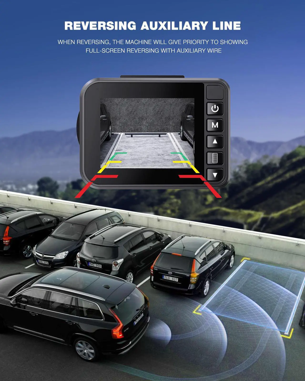 Alt view image 5 of 7 - CAMPARK Dual Dash Cam Ultra HD 4K Front &1080P Rear Car Camera Driving Recorder with GPS, Night Vision,Parking Monitor,170° Wide Angle,WDR G-Sensor, Loop Recording, Motion Detection,Support 128GB
