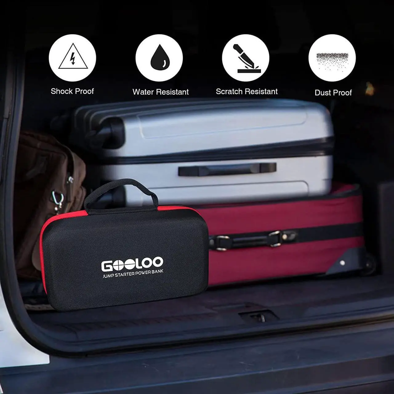 Alt view image 5 of 7 - GOOLOO Eva Protection Case for GT3000 GT4000 GT4000S 12V Gooloo Jump Starters,Portable Hard Storage Case Car Tool Gadgets Carry Bag