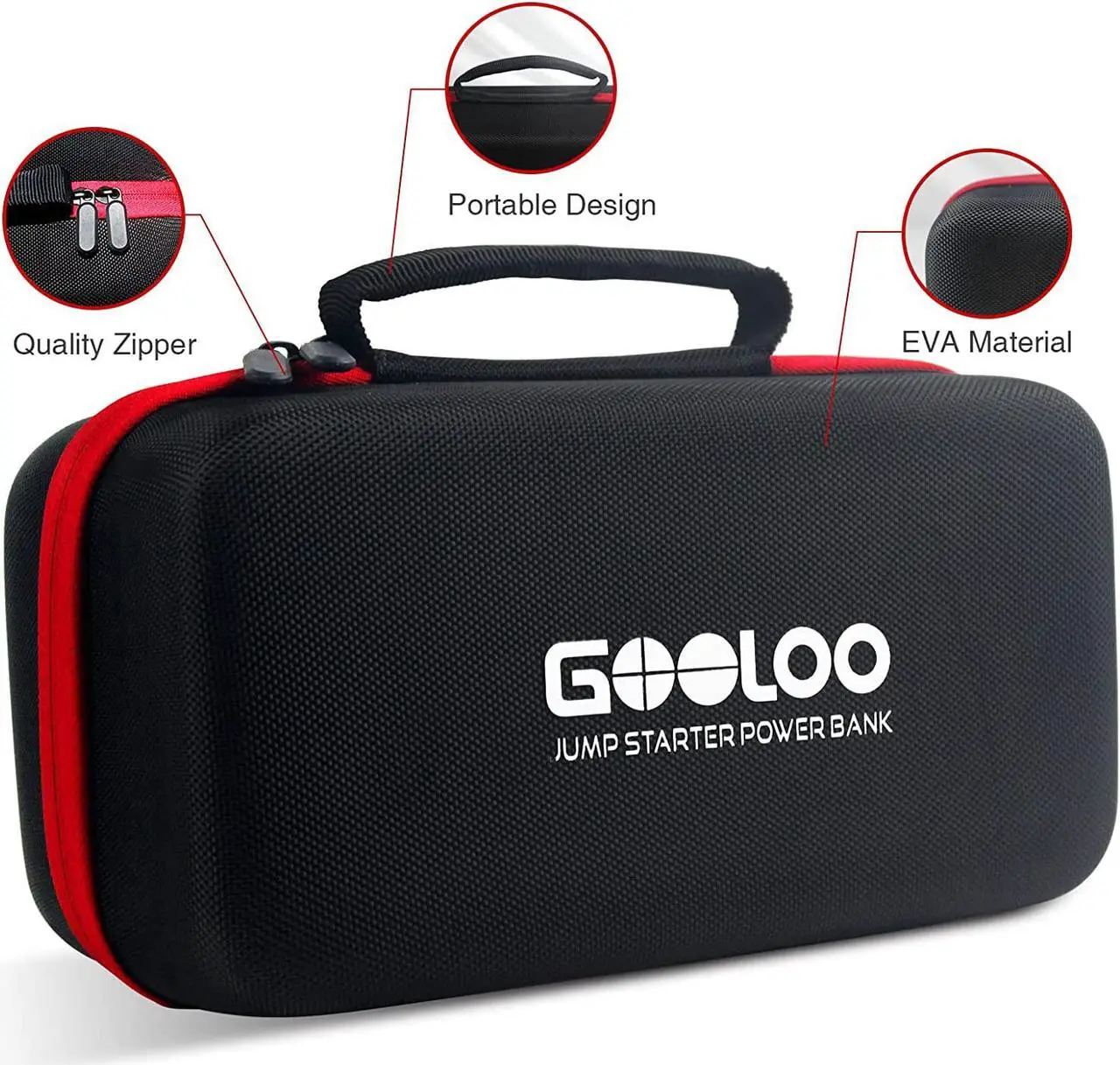 Alt view image 3 of 7 - GOOLOO Eva Protection Case for GT3000 GT4000 GT4000S 12V Gooloo Jump Starters,Portable Hard Storage Case Car Tool Gadgets Carry Bag