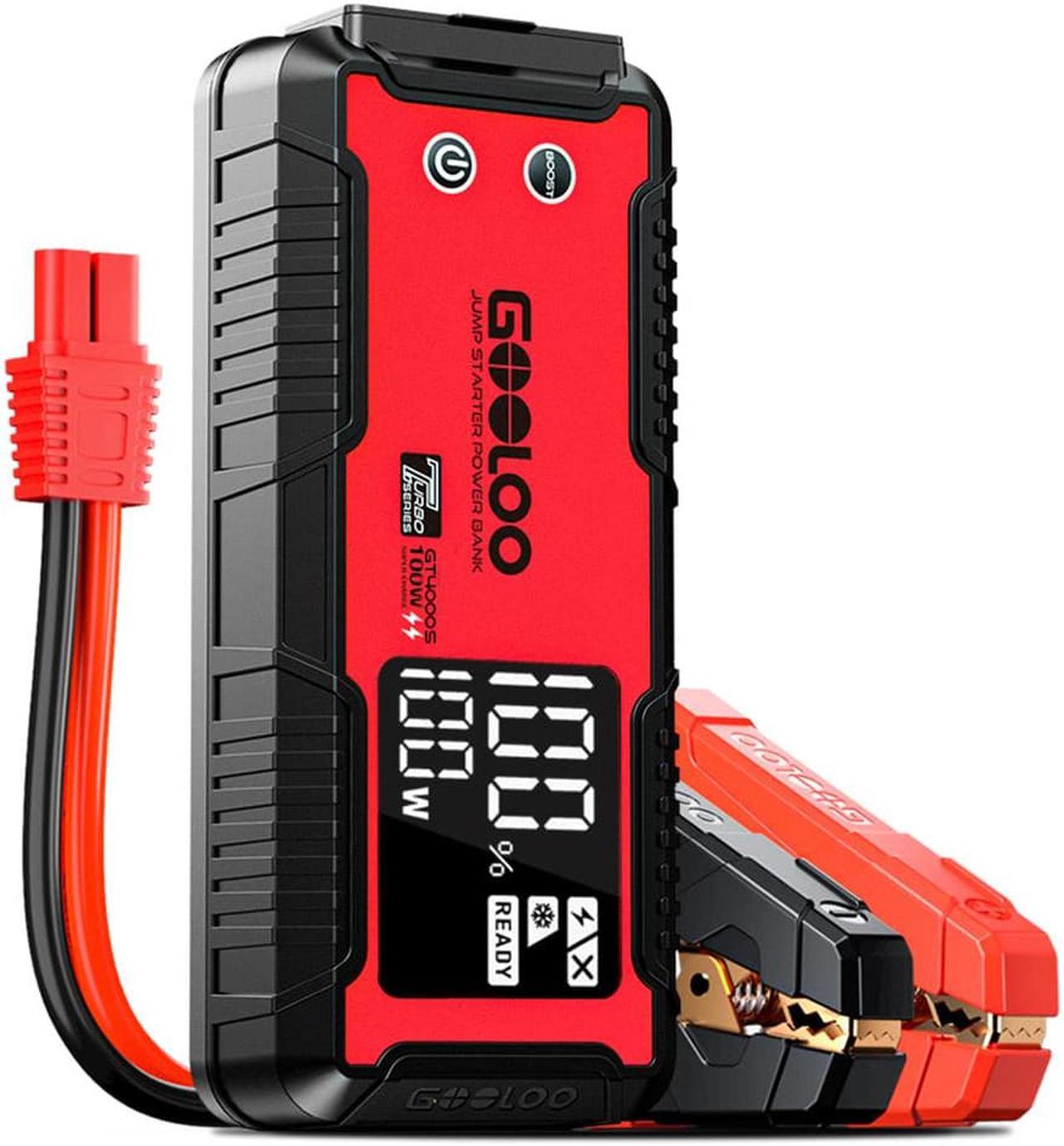 Main image of GOOLOO GT4000S Jump Starter 24000mAh 4000A Car Starter PD100W Two-Way Fast-Charging Portable Car Battery Charger Booster Pack Up to 10L Diesel and 12L Gas Engines, 12V Lithium SuperSafe Jump Box
