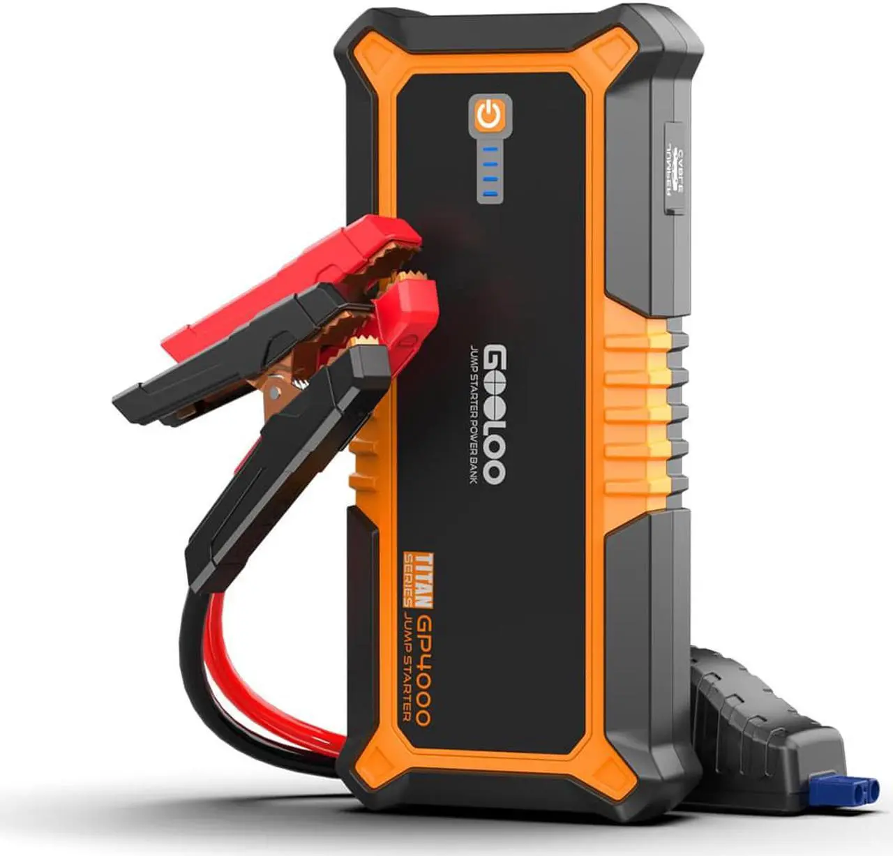 Main image of GOOLOO 4000A Car Jump Starter 24000mAh Portable Power Bank 12V Engine Booster Pack For ALL Gas Car/ 10.0L Diesel Car QC3.0 Output Orange