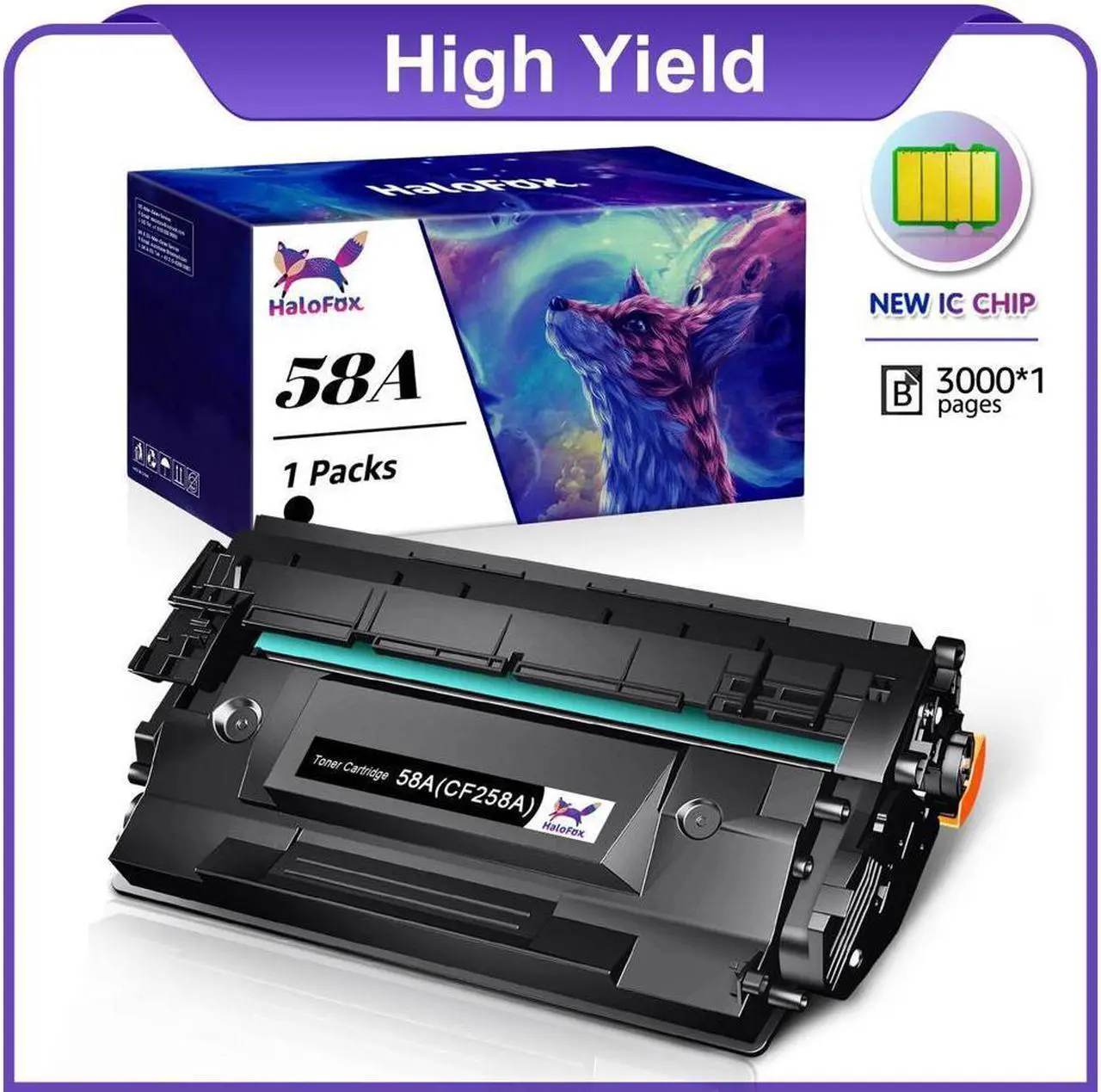 Main image of 1PK CF258A With Chip Toner Cartridge compatible for  LaserJet M404dn M404dw