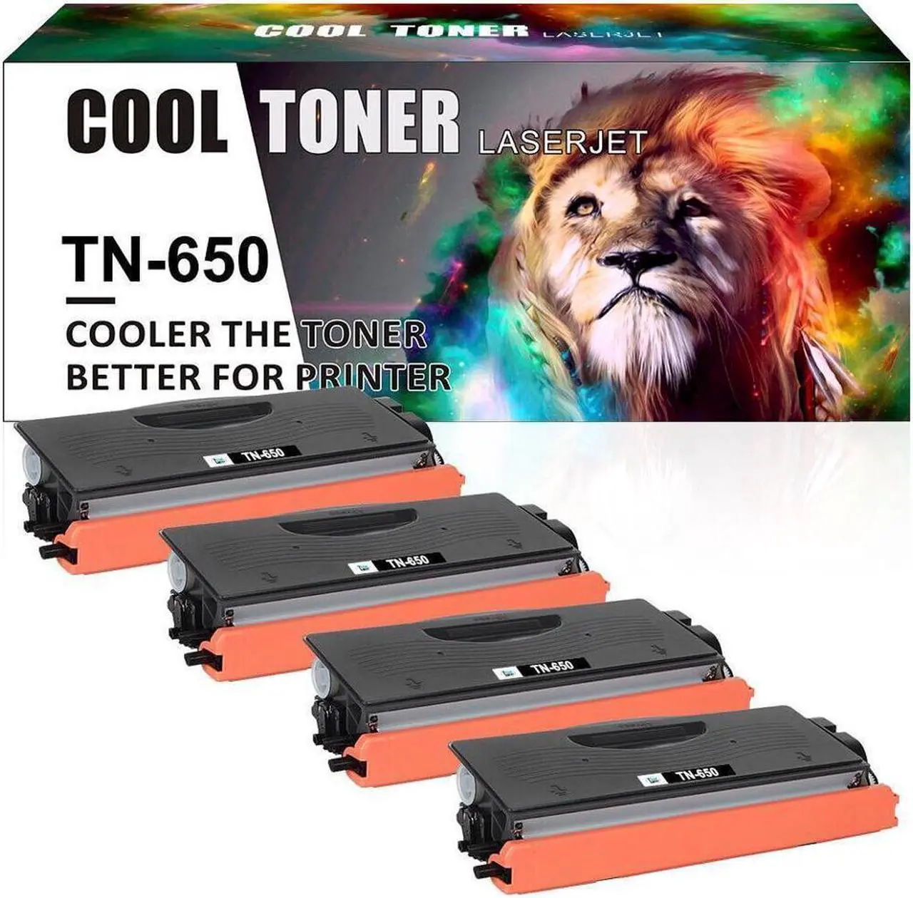 Main image of 4*TN650 Toner Compatible With Brother High Yield MFC-8480DN 8890DW HL-5370DW 5340D