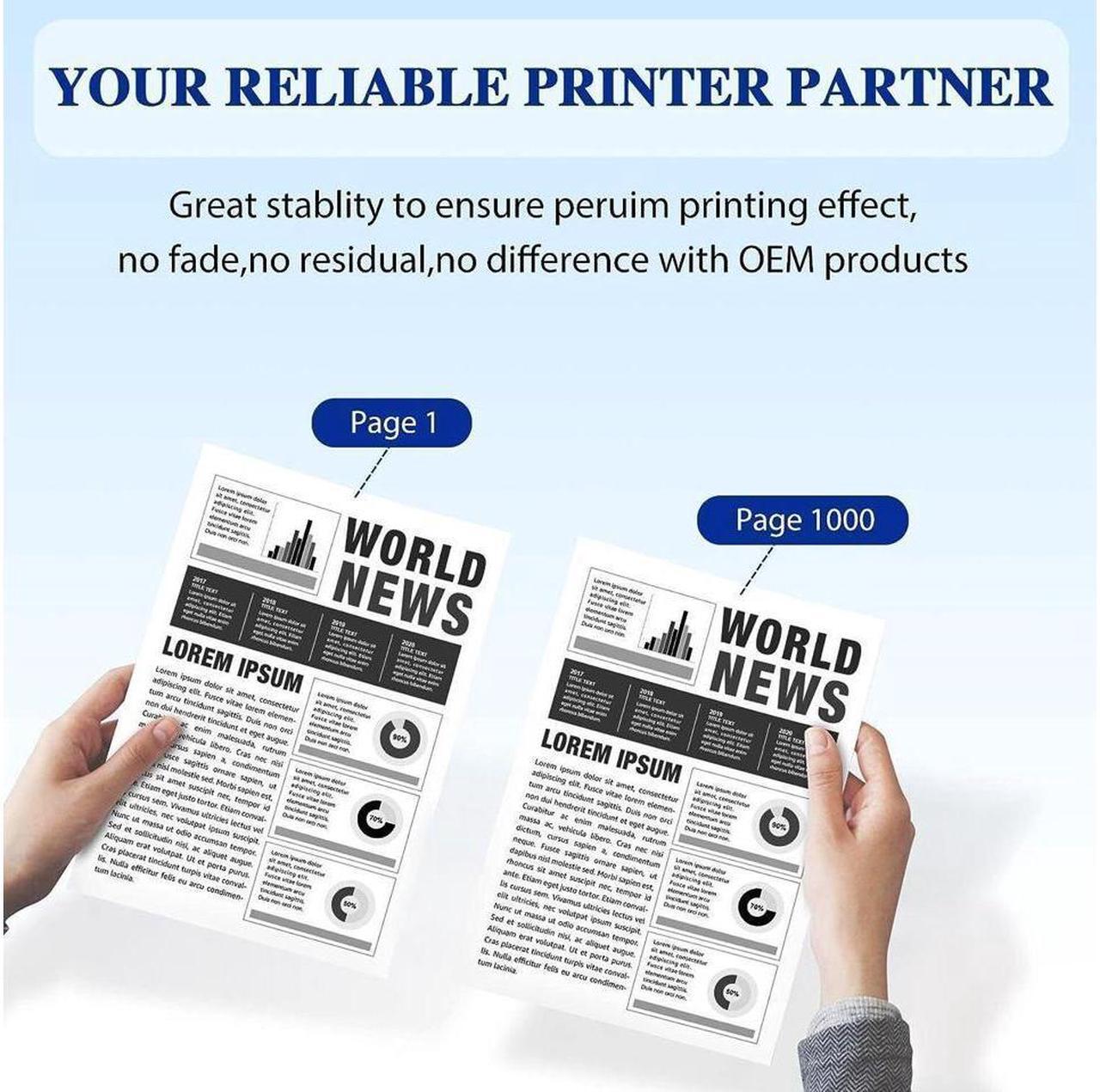 Alt view image 3 of 5 - 4 pk Compatible CF283A (83A) Toner For LaserJet Pro MFP M127fn M127fw M125nw