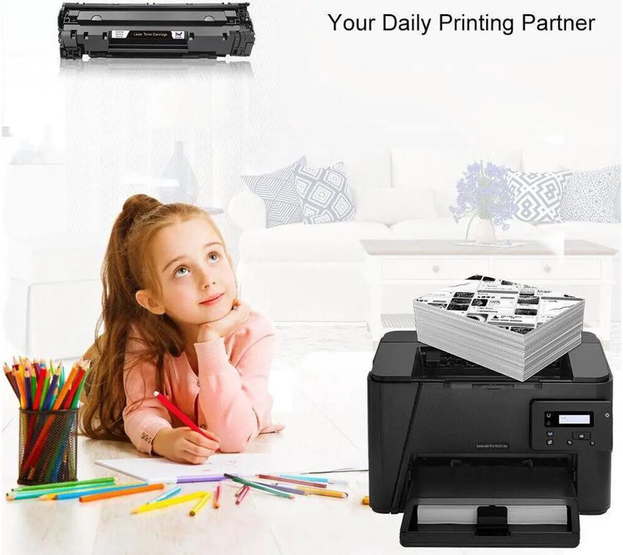 Alt view image 4 of 5 - 1 High Quality For CB435A 35A Black Toner Cartridge for LaserJet P1006 P1009