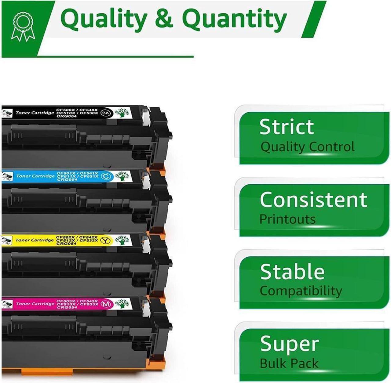 Alt view image 4 of 5 - GREENSKY Compatible Toner Cartridges Replacement for 202A CF500A 202X Color Pro MFP M281fdw M281cdw M254dw M281fdn M254dn M254nw M280nw Printer (Black Cyan Yellow Magenta, 5 Packs)