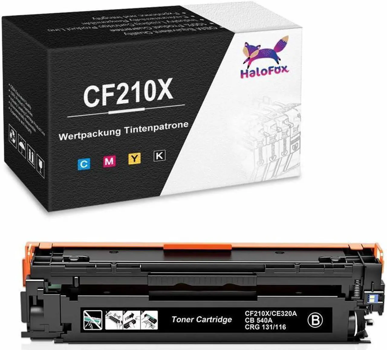 Main image of 1PK CF210X 131X 131A Toner Cartridge for Color Laserjet Pro 200 M251nw M276nw
