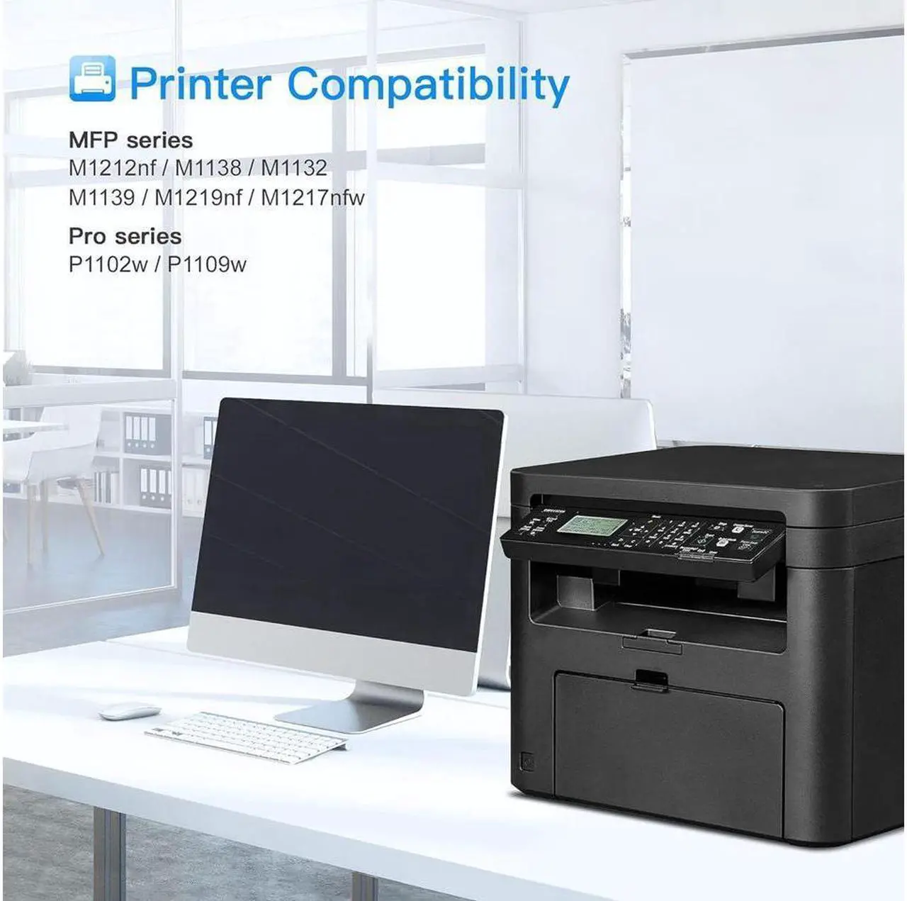 Alt view image 2 of 5 - LxTek Compatible Toner Cartridge Replacement for 85A CE285A to use with Laserjet Pro P1102W Laserjet Pro P1109W M1212NF Printer (Black, 2-Pack)