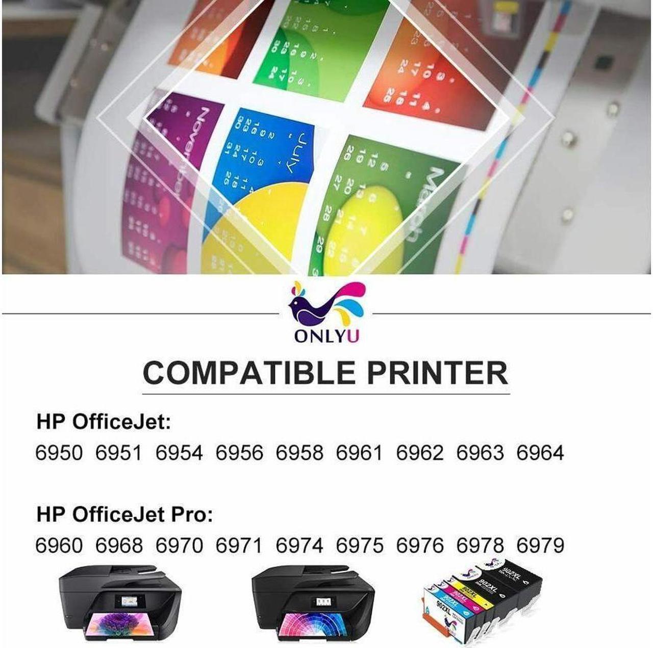 Alt view image 2 of 5 - 5 902 XL 902XL BCMY Ink Cartridges for Officejet Pro 6968 6960 6970 6978 6979