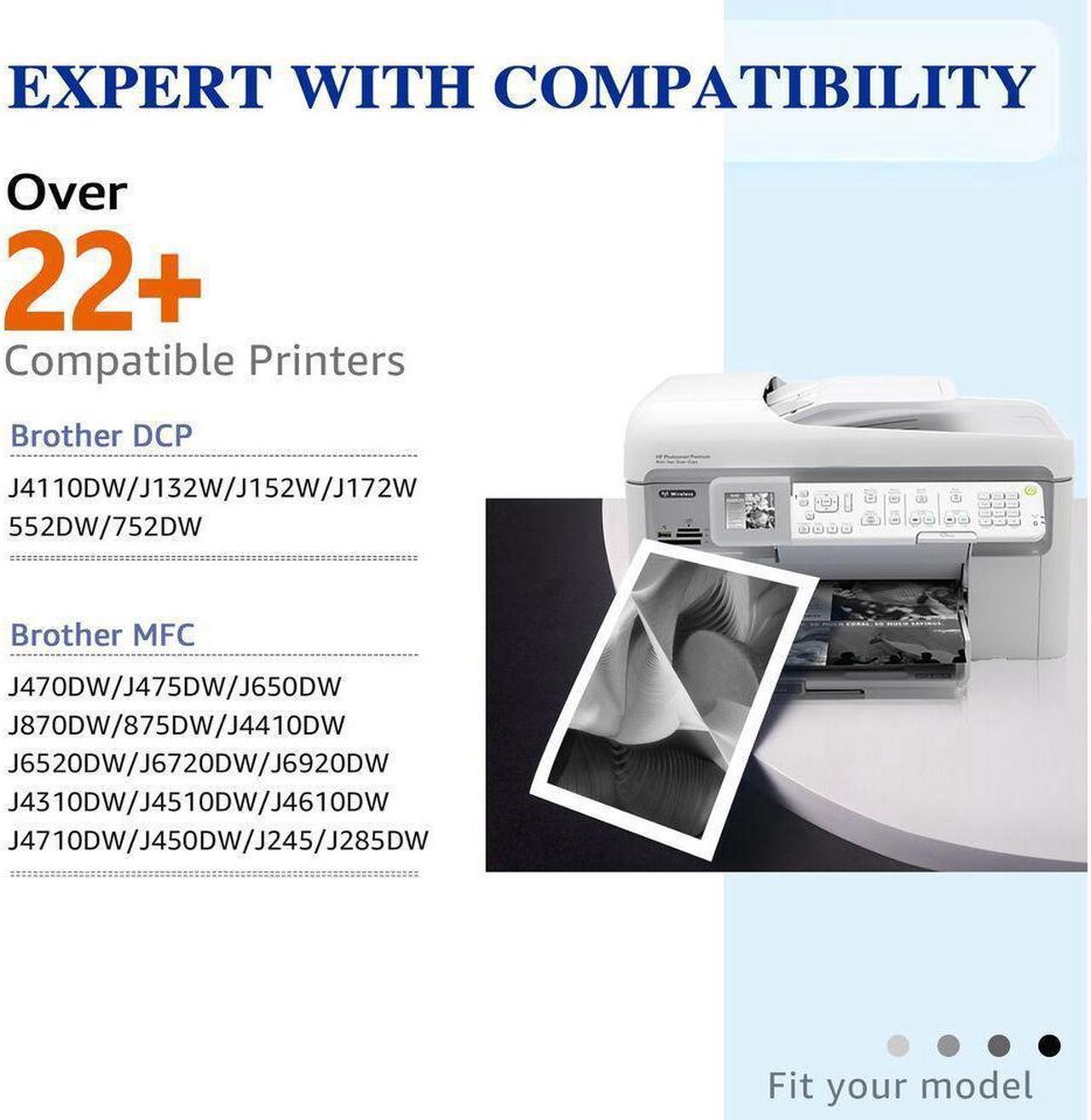 Alt view image 3 of 5 - 2Pk LC103 XL Compatible Ink Cartridge For Brother DCP-J152W MFC-J475DW J450dw