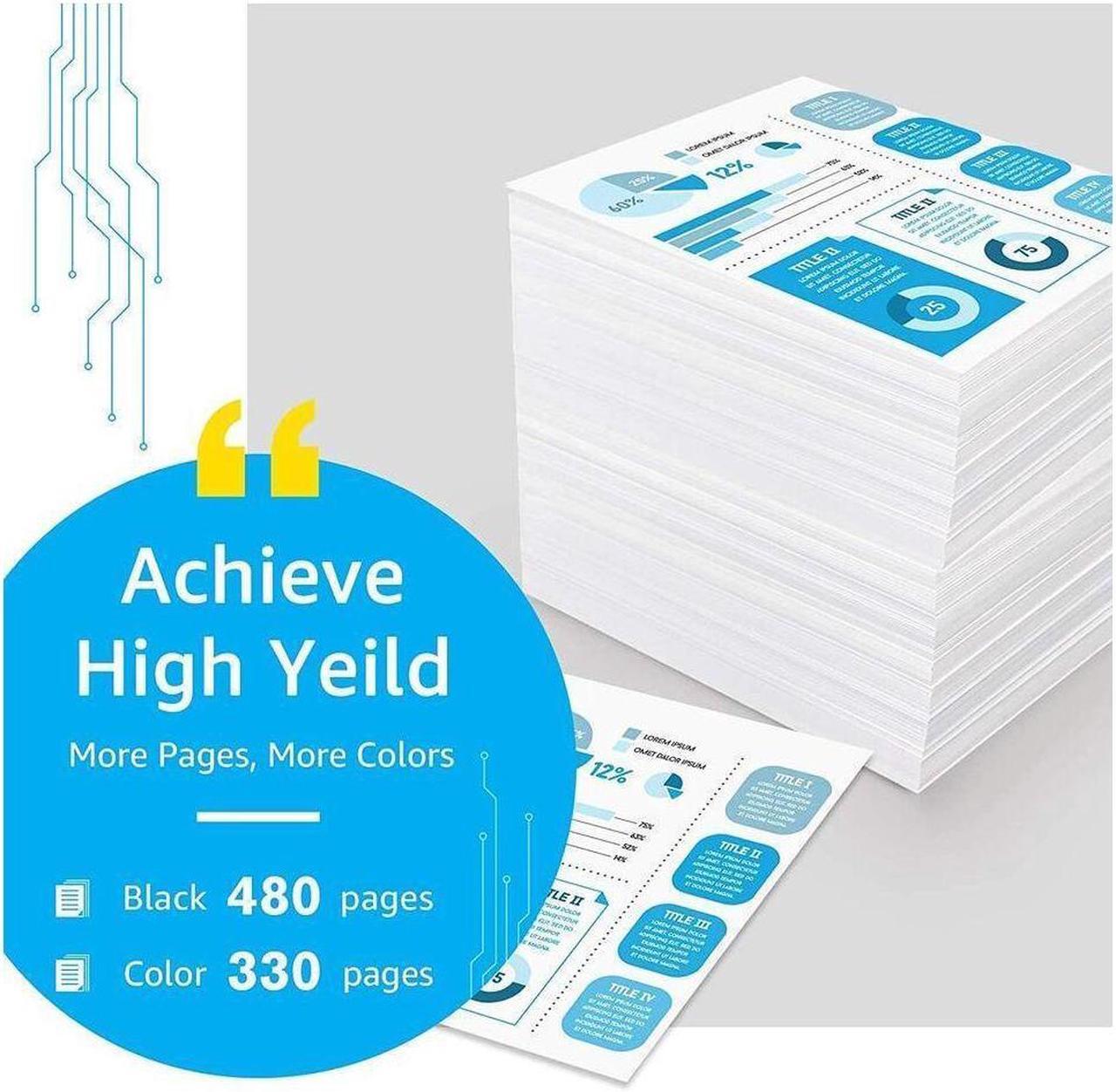 Alt view image 3 of 5 - Black 63XL Ink Cartridges for 63 OfficeJet 4650 4652 3830 ENVY 4510 4512 4520