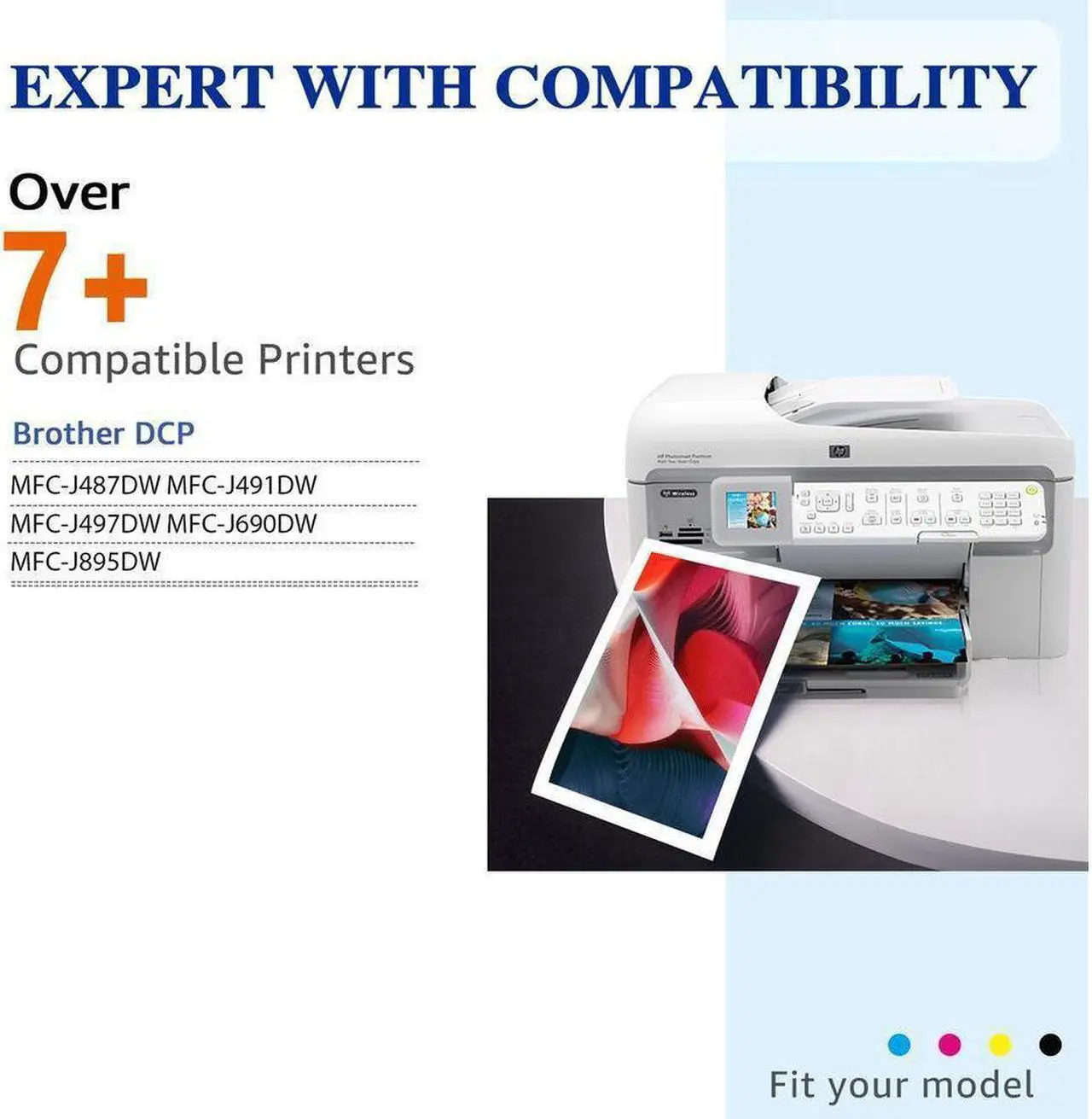 Alt view image 4 of 5 - 4PK LC3013 LC3011 Ink Cartridges Compatible for Brother MFC-J491DW MFC-J690DW