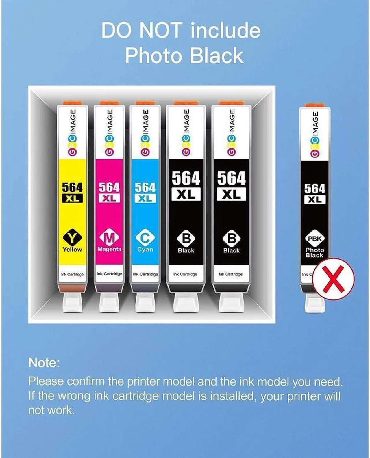 Alt view image 3 of 5 - GPC Image 10 Pack Compatible Ink Cartridge Replacement  564XL 564 XL compatible with DeskJet 3520 3522 Officejet 4620 Photosmart 5520 6510 6515 6520 7520 7525 Printer (Black Cyan Magenta Yellow)
