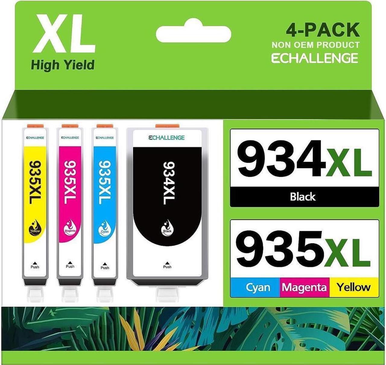 Main image of 934XL 935XL Combo Pack Compatible Ink Cartridge Replacement for 934 and 935 Ink Cartridges Work with OfficeJet Pro 6830 6230 6835 6812 (934 XL 935 XL-4 Pack)
