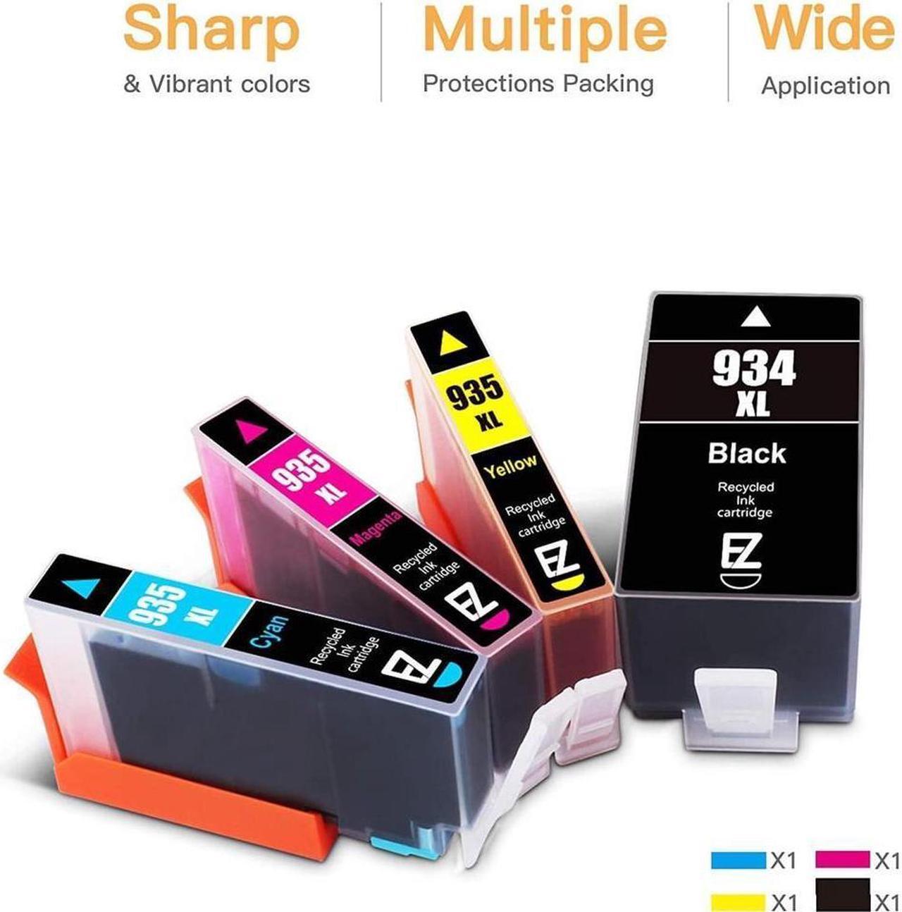 Alt view image 2 of 5 - E-Z Ink (TM) Compatible Ink Cartridge Tray Replacement  934 935 High Yield 934XL 935XL for Officejet 6830 6230 6815 6812 6835 6820 Printers (1 Black, 1 Cyan, 1 Magenta, 1 Yellow, 4 Pack)