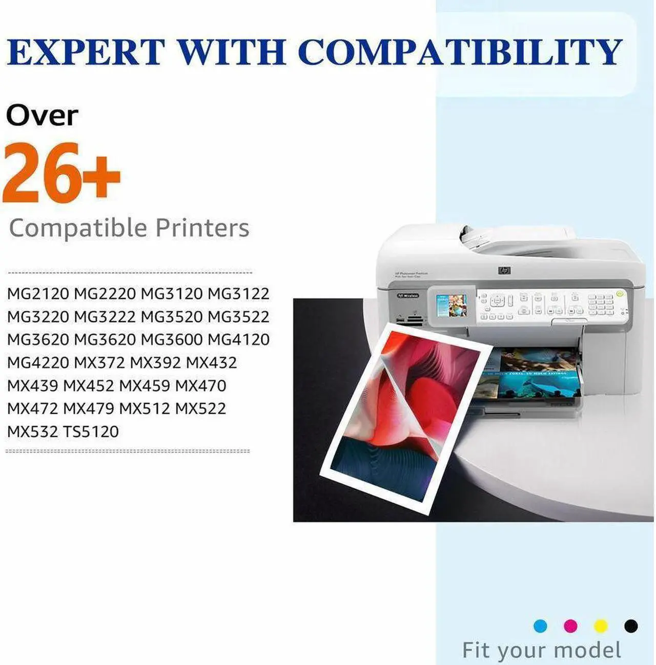 Alt view image 2 of 5 - 2 pk PG 240XL CL 241XL Ink Cartridge for MG and MX Series Printer