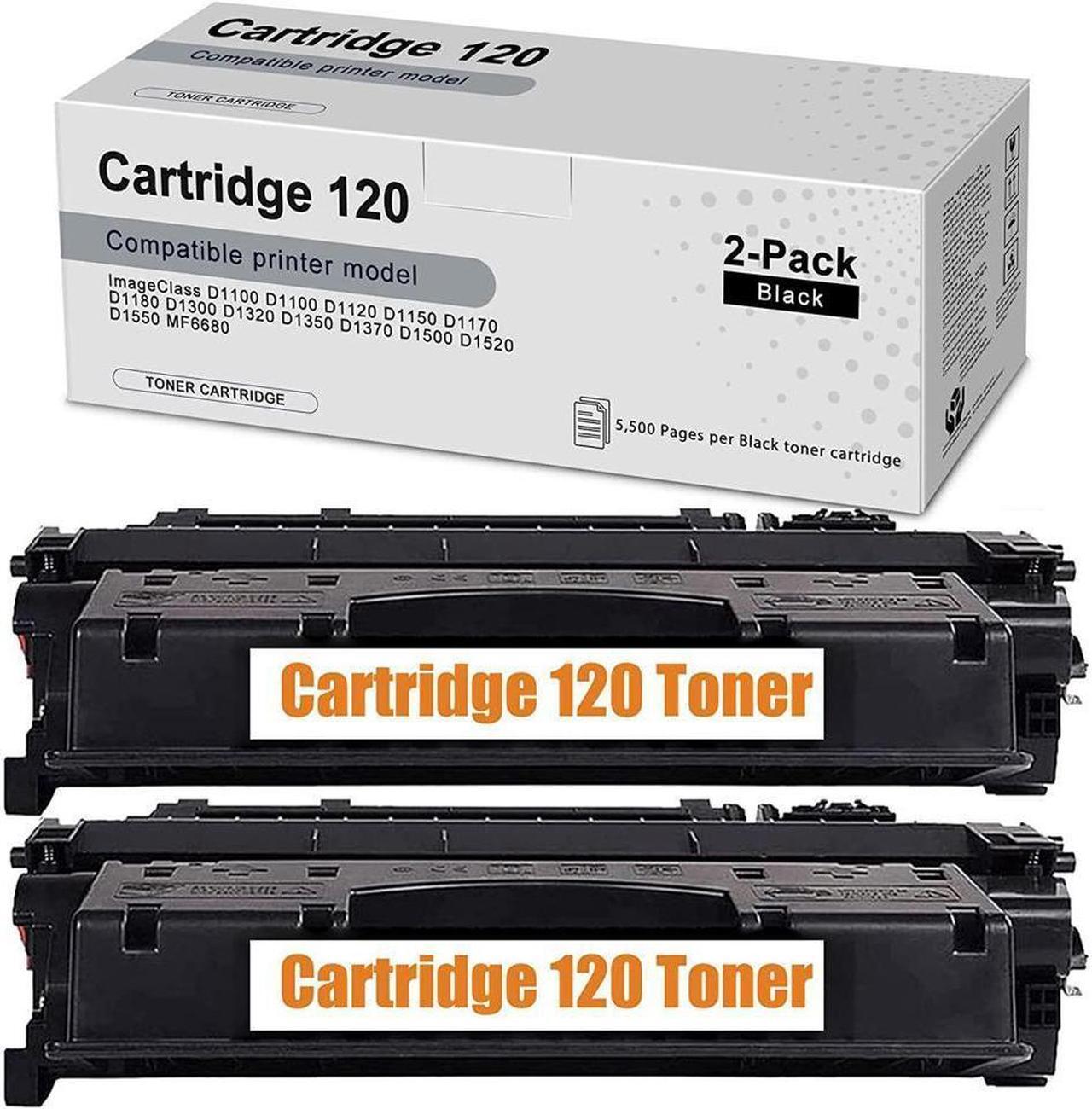 Main image of 2 Pack Compatible 120 CRG120 Toner Cartridge Replacement for D1100 D1120 D1150 D1180 D1300 D1320 D1370 D1500 D1550 i-Sensys MF6680 [Black]