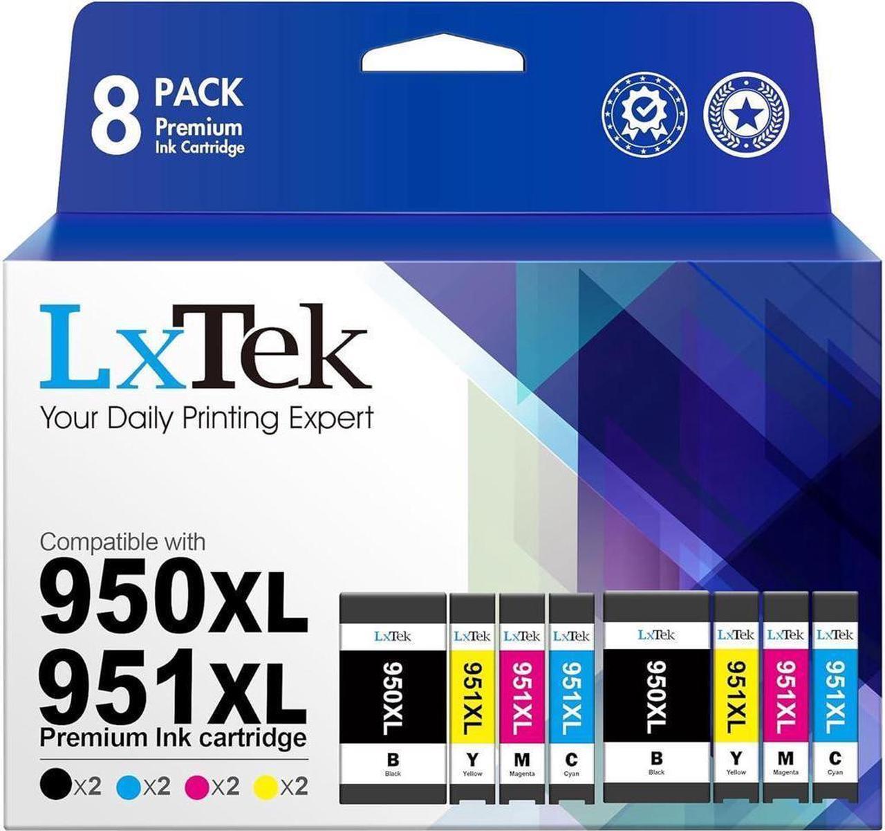 Main image of LxTek Compatible Ink Cartridge Replacement for 950XL 951XL 950 XL 951 XL to use with OfficeJet PRO 8600 8610 8620 8630 8100 8625 8615 276dw, 8 Pack (2 Black|2 Cyan|2 Magenta|2 Yellow)