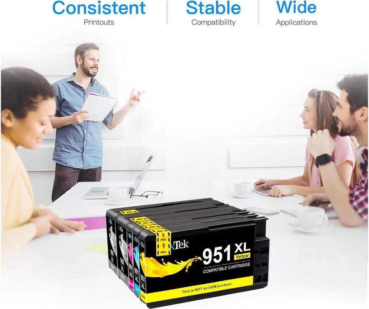 Alt view image 4 of 5 - LxTek Compatible Ink Cartridge Replacement for 950XL 951XL 950 XL 951 XL to use with OfficeJet PRO 8600 8610 8620 8630 8100 8625 8615 276dw, 8 Pack (2 Black|2 Cyan|2 Magenta|2 Yellow)