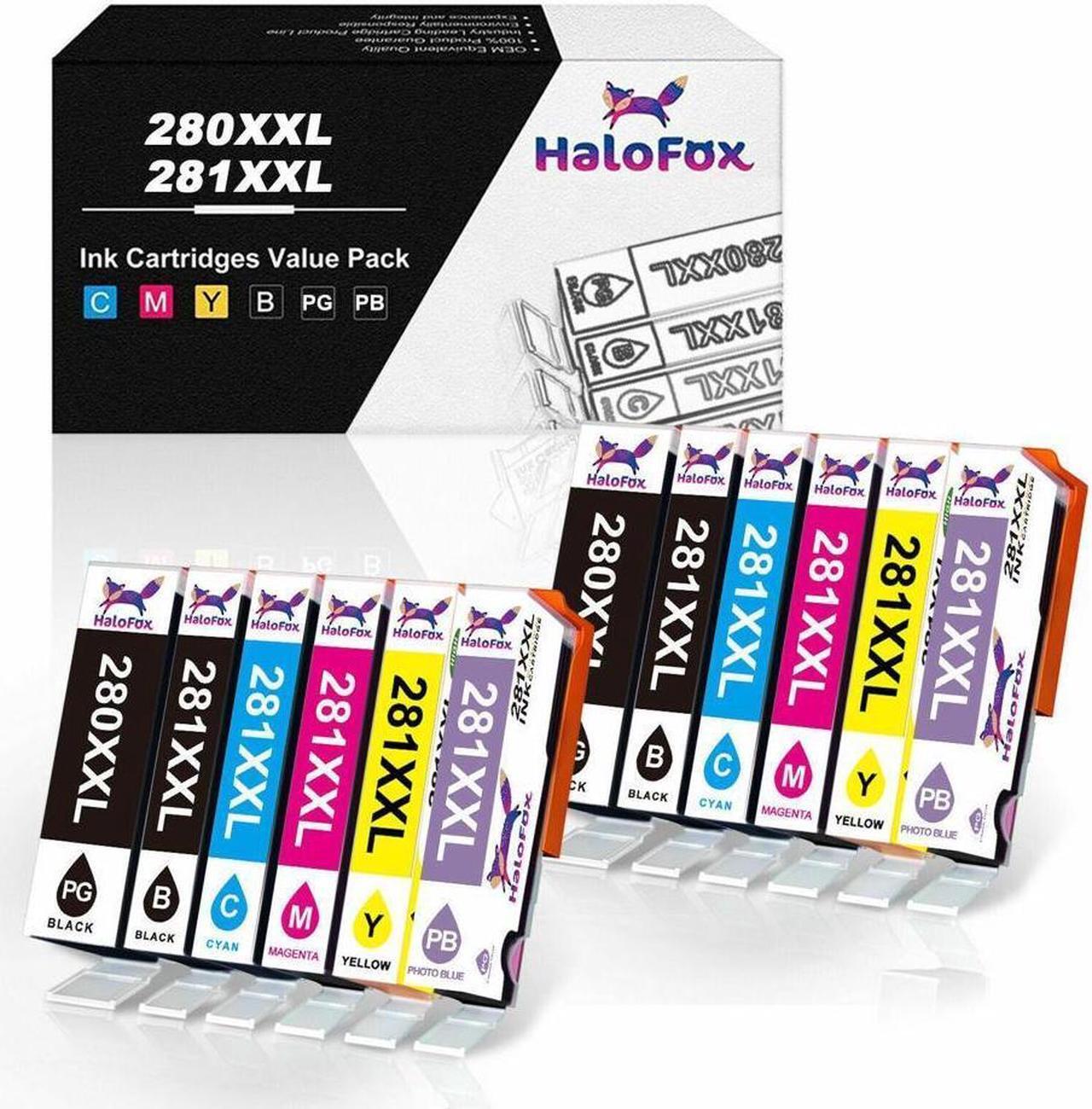 Main image of 12 Pack PGI-280 XXL CLI-281 XXL Ink For TS6220 TS8120 TS9120 TS9520