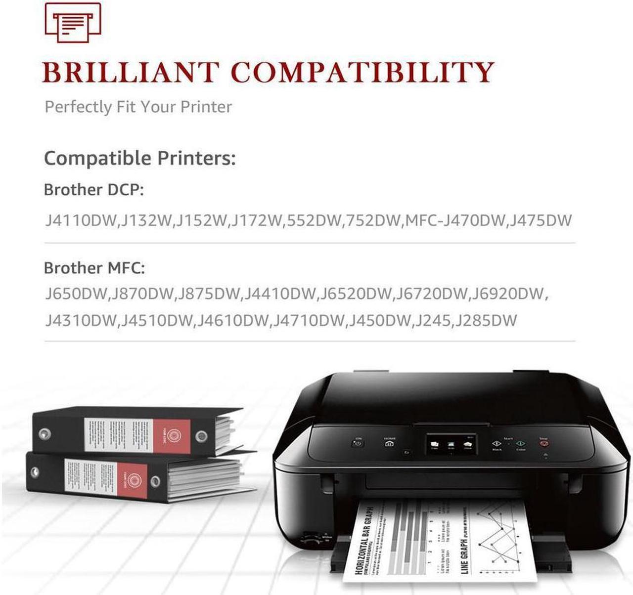 Alt view image 3 of 5 - 6x LC103 XL Ink Cartridge For Brother MFC-J475DW MFC-J870DW MFC-J4410DW Printer