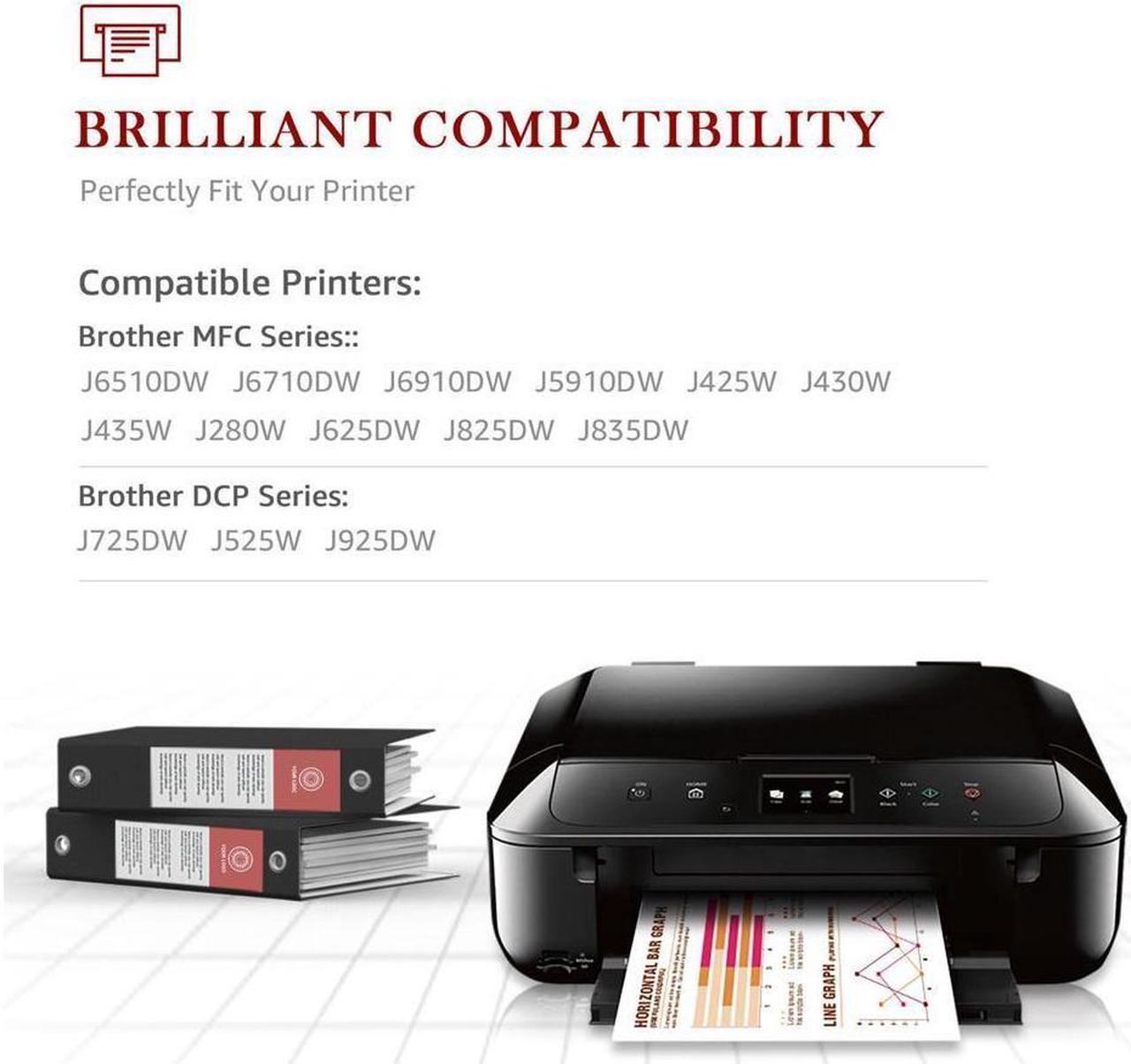 Alt view image 3 of 5 - 4 Pack LC79 LC75 LC71 Ink Cartridge replacement for Brother J430W J435W J280W