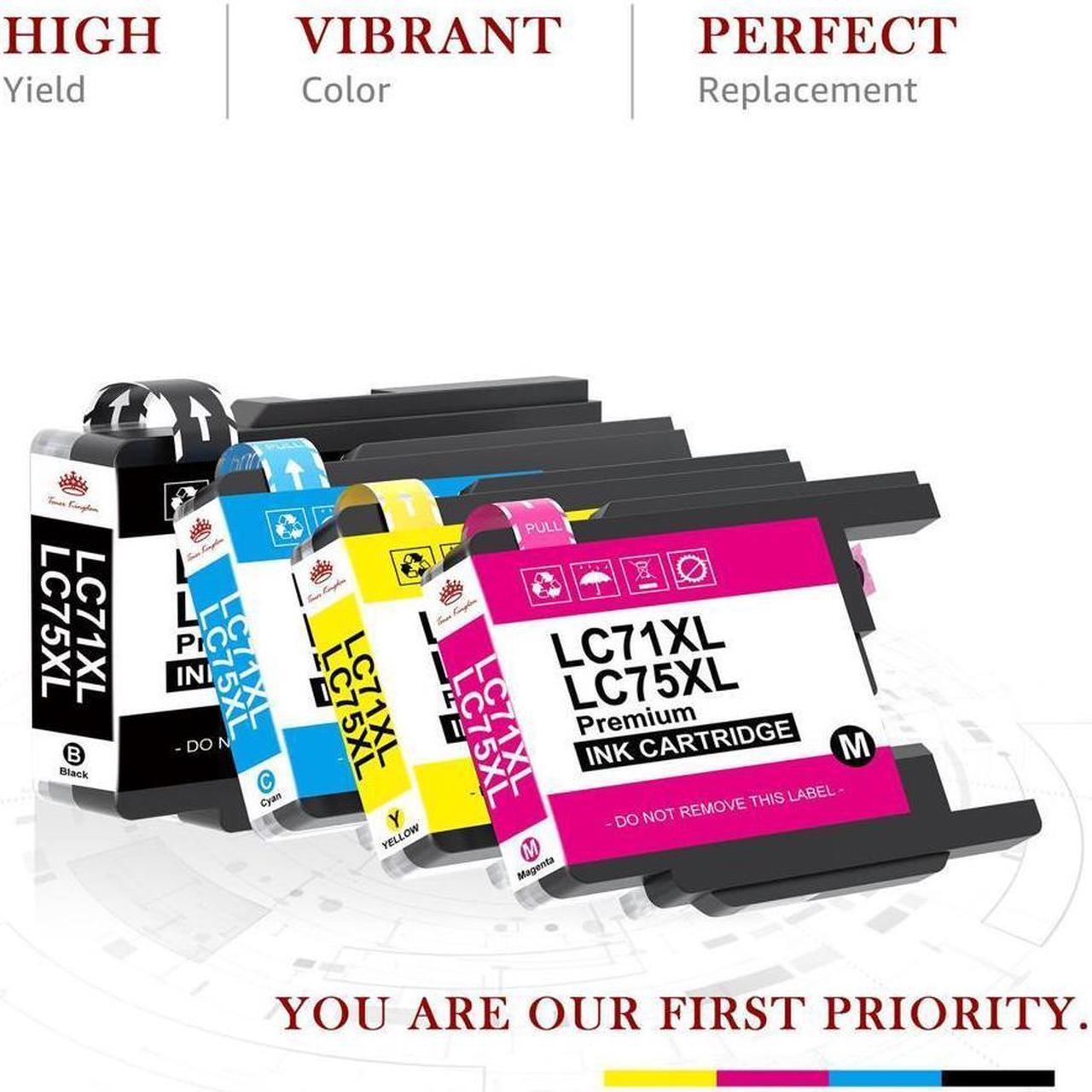 Alt view image 4 of 5 - 4 Pack LC79 LC75 LC71 Ink Cartridge replacement for Brother J430W J435W J280W