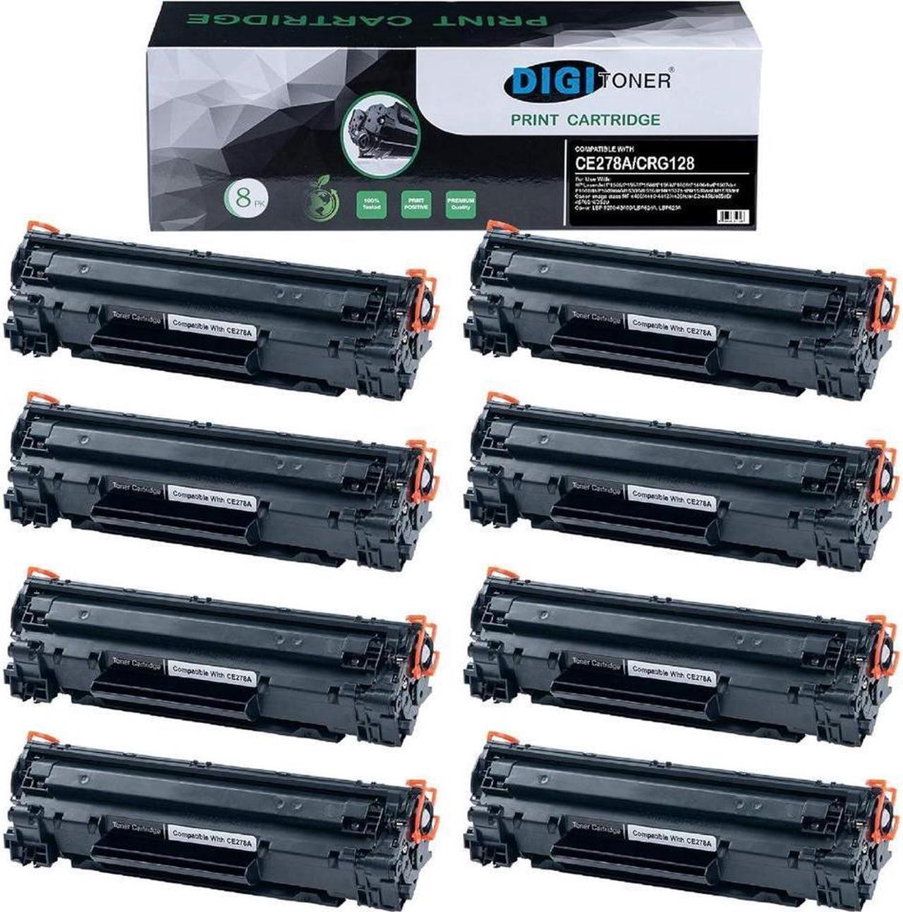Main image of DIGITONER Compatible CE278A CRG128 CRG126 Toner Cartridge \u2013 CE278A CRG128 CRG126 High Yield Toner Cartridge Replacement for Laser Printer \u2013 Black [8 Pack]
