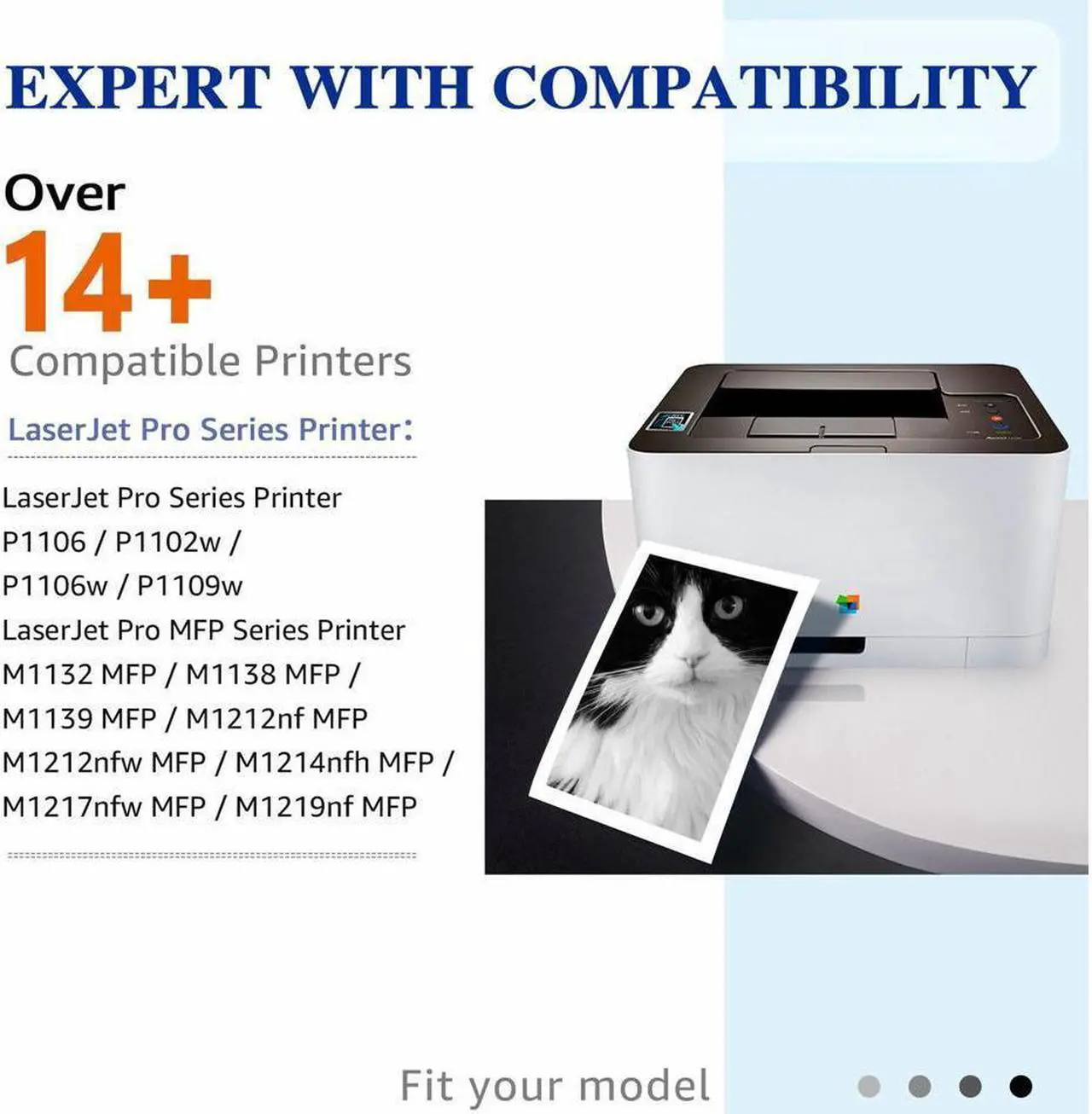 Alt view image 3 of 4 - 2 Black Toner Compatible with CE285A 85A LaserJet Pro P1102 P1102w M1212nf