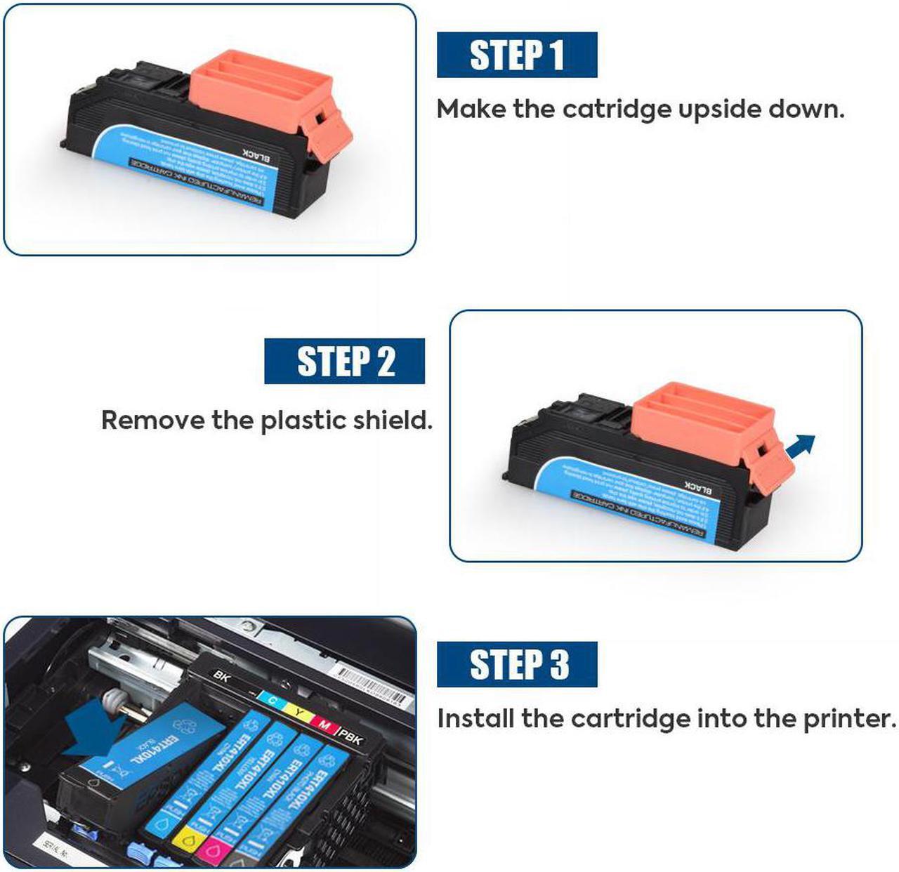 Alt view image 2 of 6 - 5PK T410XL ink Cartridge Compatible For Epson 410XL Expression XP830 XP640 XP635 XP630 530