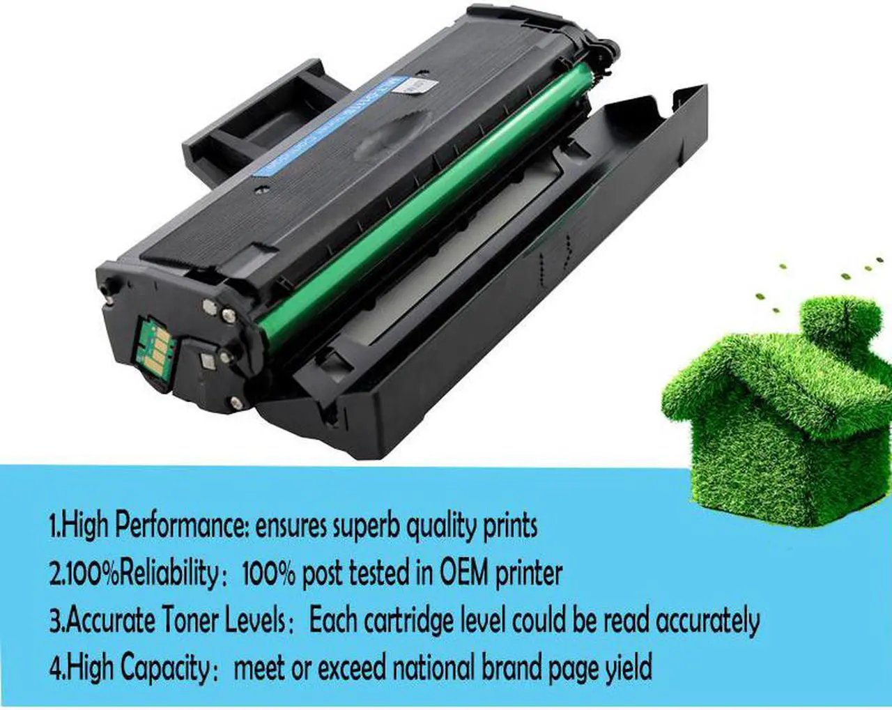 Alt view image 5 of 5 - MLT-D111S D111S Toner Cartridge For Samsung Xpress M2070W M2070FW M2020W M2071W 
 M2070F MLTD111S 2 Pack