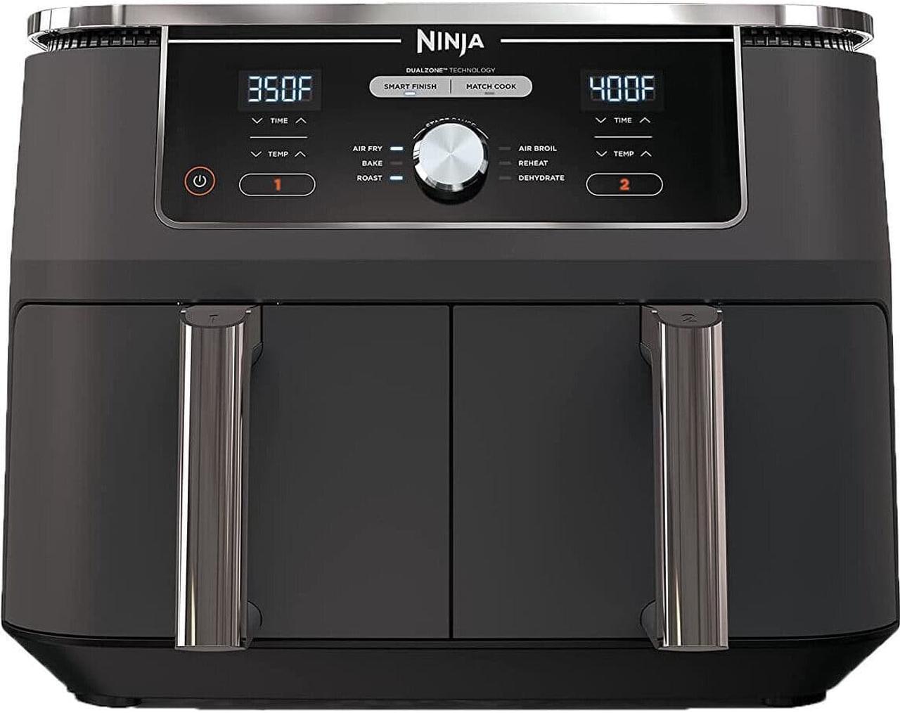 Alt view image 2 of 7 - Ninja DZ401 Foodi 6-in-1 10-qt. XL 2-Basket Air Fryer (DZ401/AD350) Certified Ninja Refurbishe d with 2-Year Warranty!