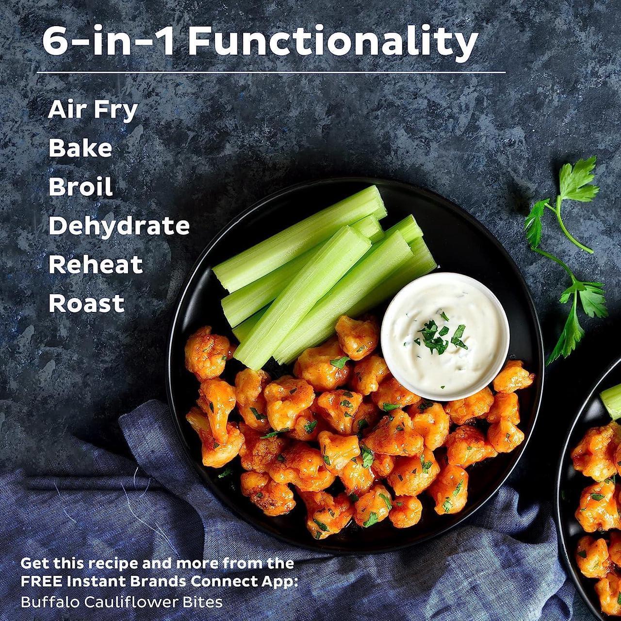 Alt view image 3 of 7 - Instant Pot Vortex Plus 6-in-1,4QT Air Fryer Oven,From the Makers of Instant Pot with Customizable Smart Cooking Programs,Nonstick and Dishwasher-Safe Basket,App With Over 100 Recipes,Stainless Steel