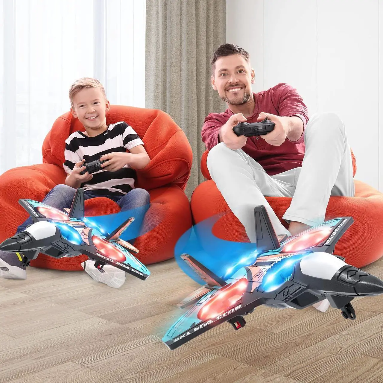 Alt view image 5 of 6 - HOLYFUN Drone for Kids and Beginners RC Plane with Light, Remote Control Airplane Quadcopter Helicopter with Auto Hovering, 3D Flip and 2 Batteries (18 Mins), Great Gift Toy for Boys and Girls Blue
