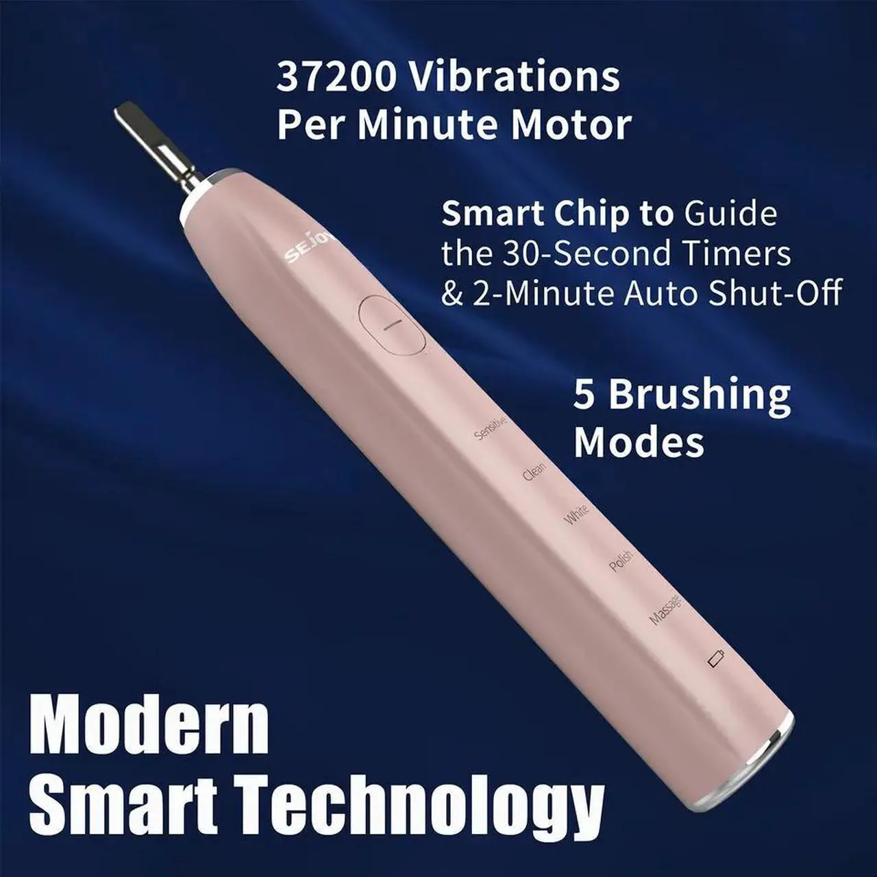 Alt view image 5 of 7 - Sonic Electric Toothbrush USB Rechargeable Power Toothbrush with 12 Brush Heads