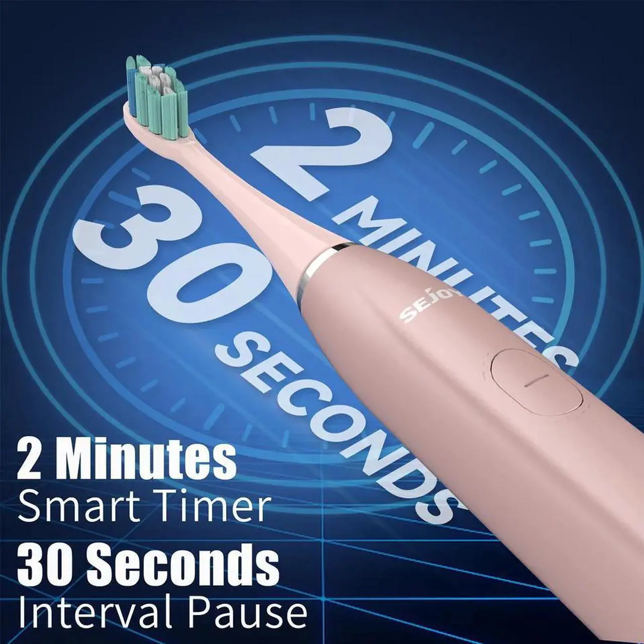Alt view image 7 of 7 - Sonic Electric Toothbrush USB Rechargeable Power Toothbrush with 12 Brush Heads