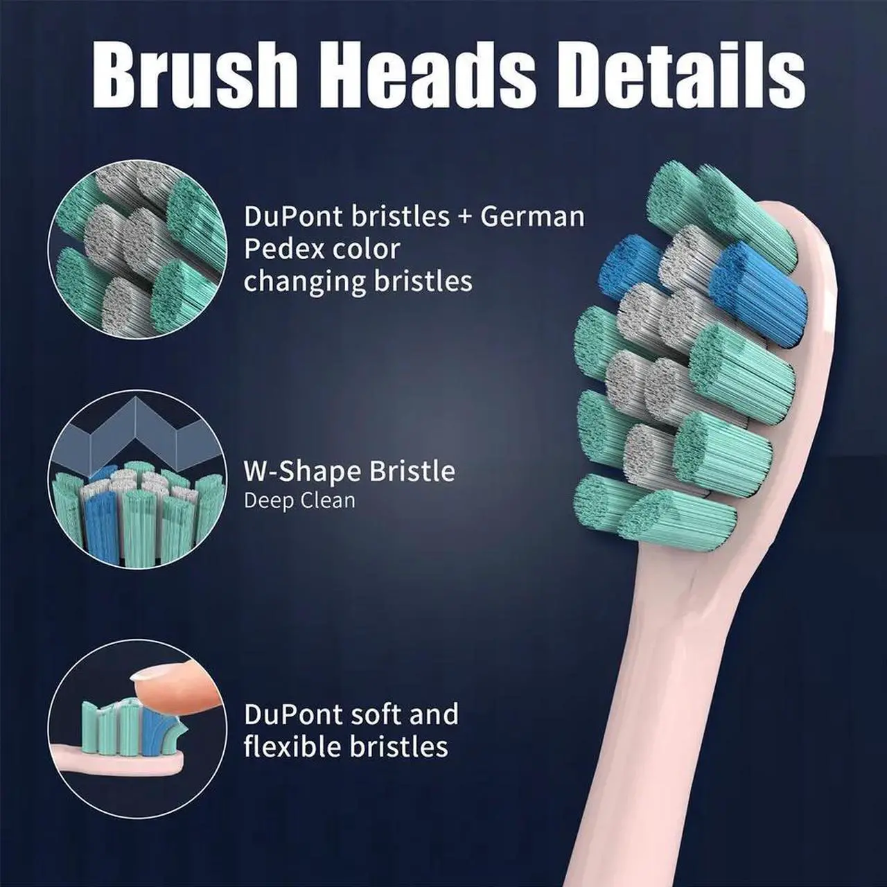 Alt view image 4 of 7 - Sonic Electric Toothbrush USB Rechargeable Power Toothbrush with 12 Brush Heads