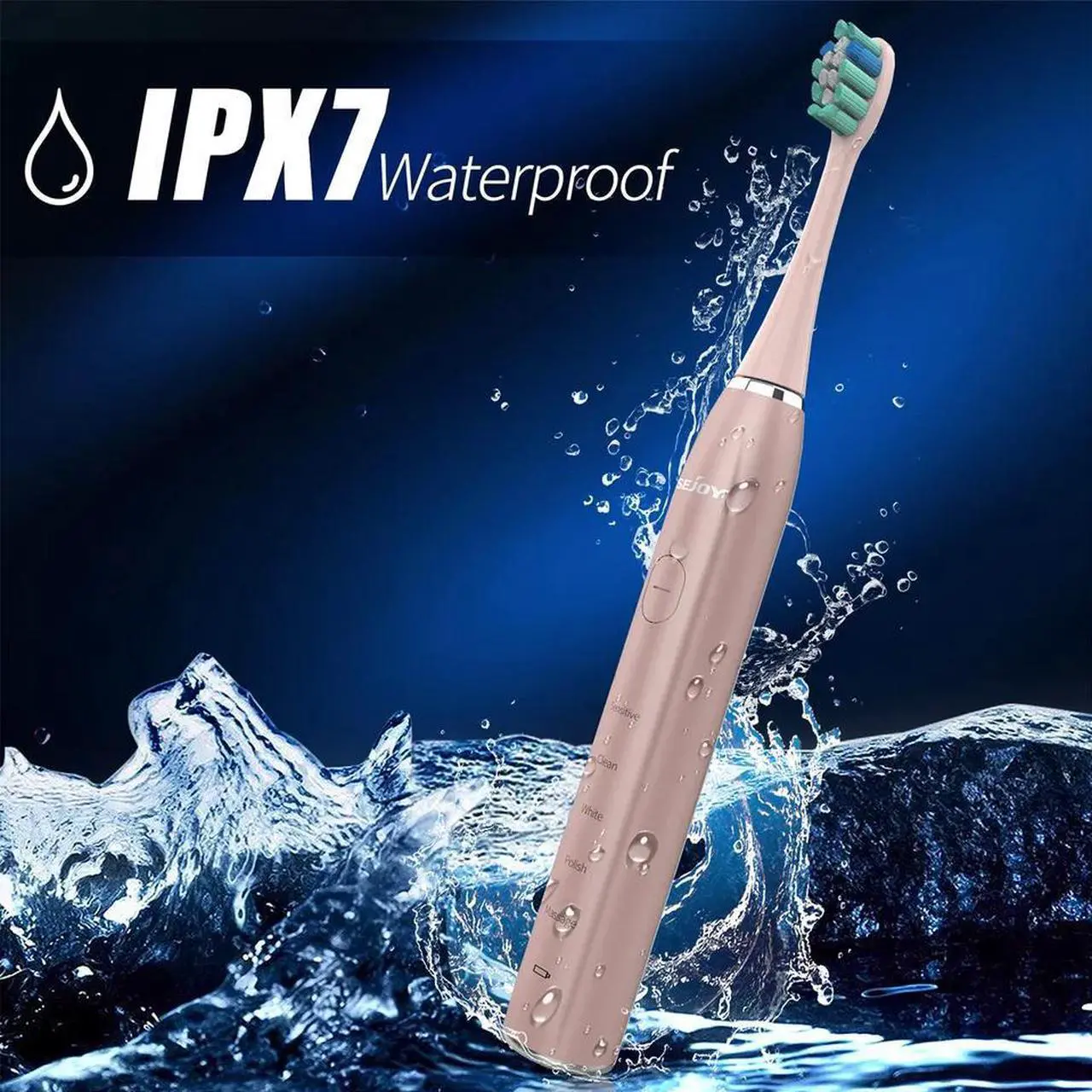 Alt view image 3 of 7 - Sonic Electric Toothbrush USB Rechargeable Power Toothbrush with 12 Brush Heads